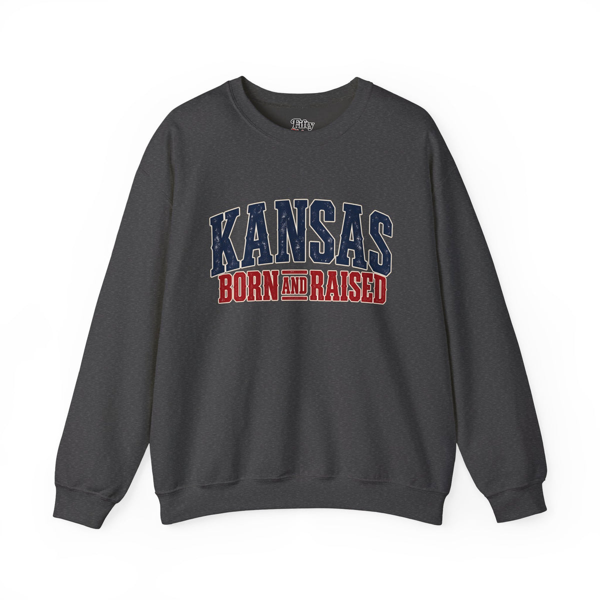 Kansas Born and Raised Western Heritage Unisex Sweatshirt Graphic