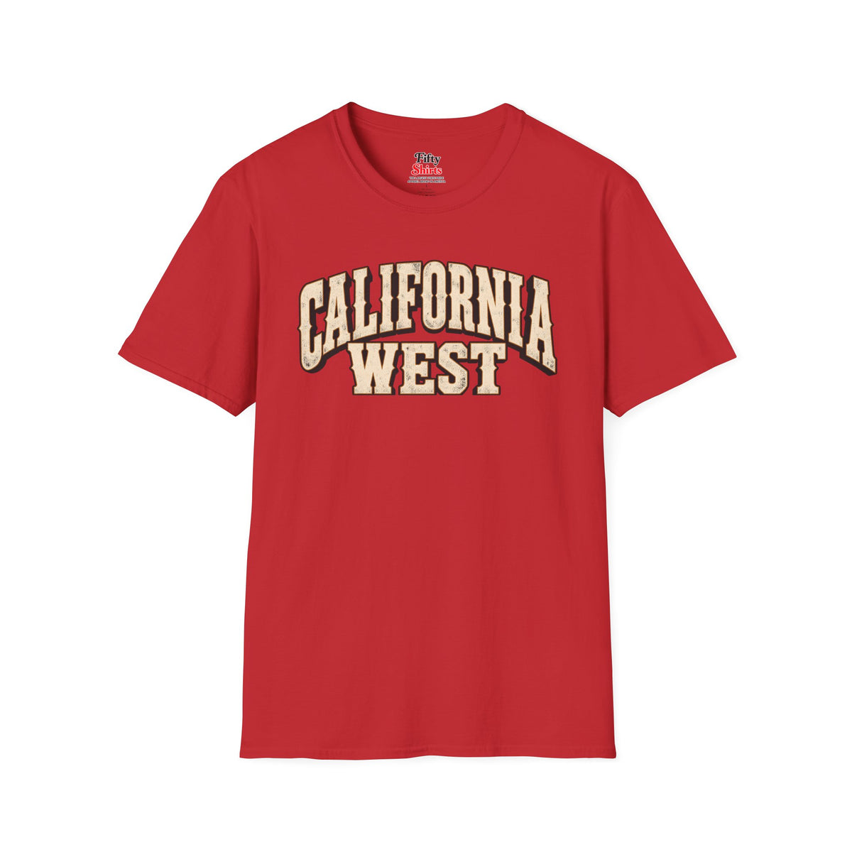 California West Unisex Softstyle T Shirt State Name Graphic Tee