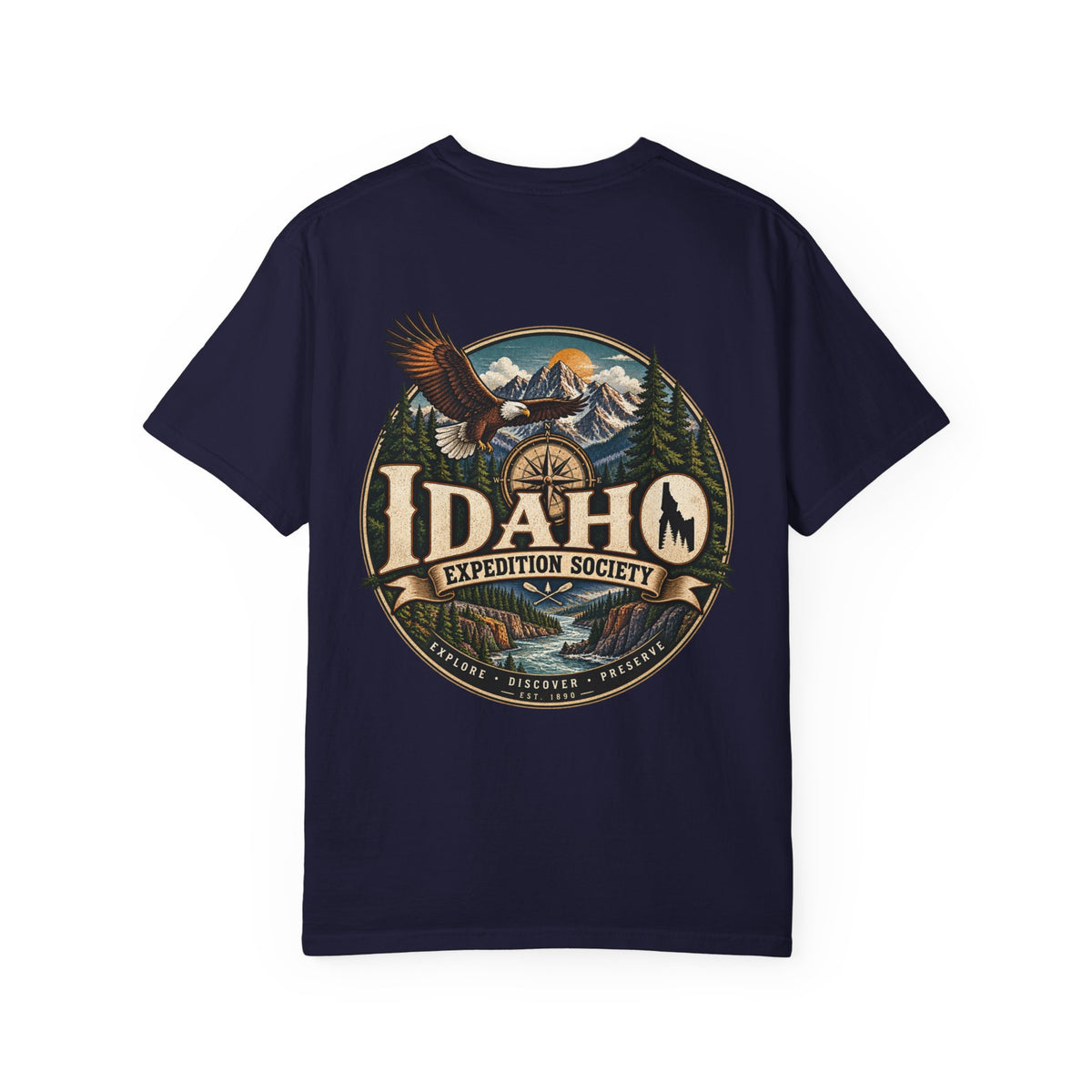 Idaho Expedition Society Unisex Comfort Color 1717 Streetwear Graphic Tee