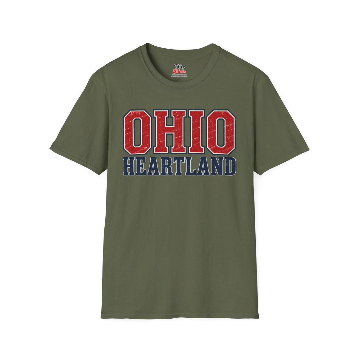 Ohio Heartland Unisex Softstyle T Shirt State Name Graphic Tee