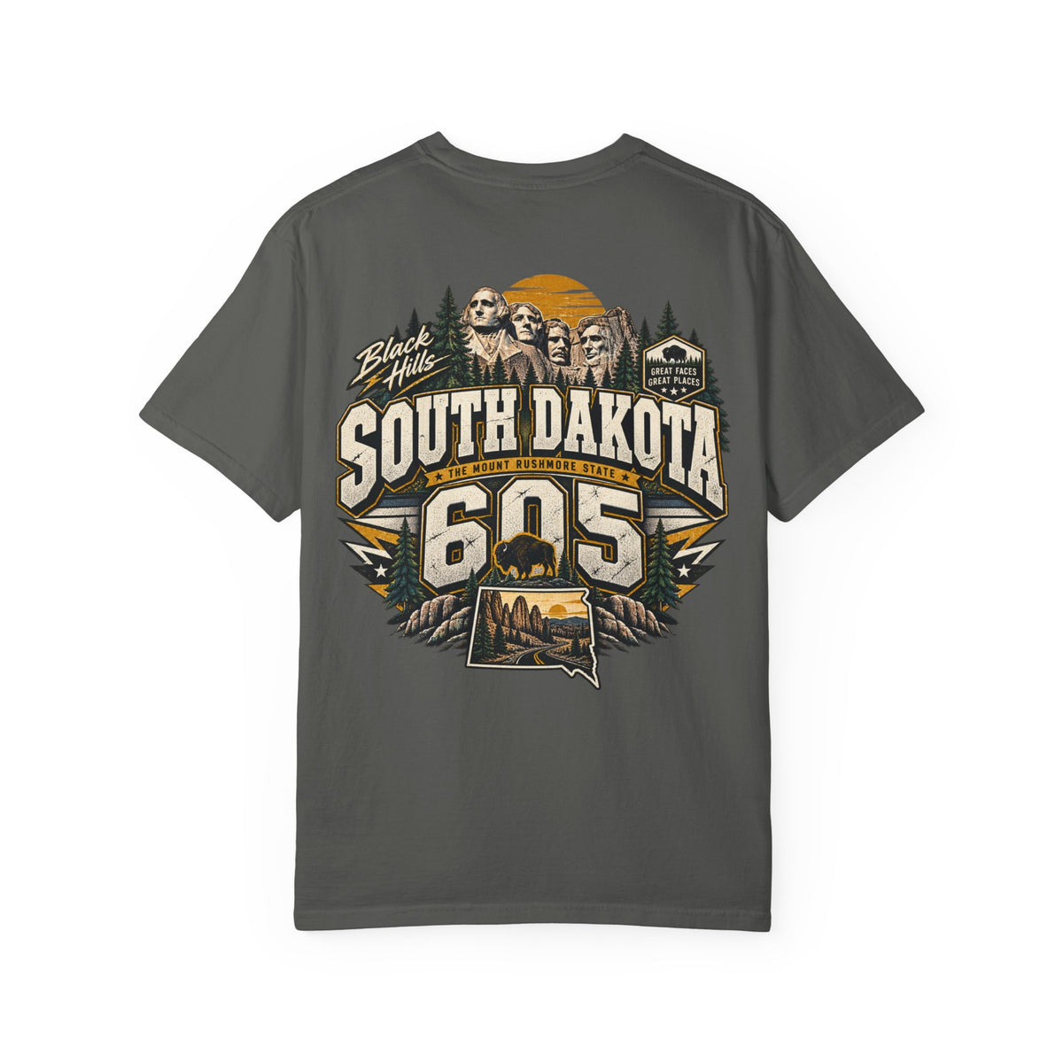 South Dakota 605 Unisex Comfort Color 1717 Streetwear Graphic Tee