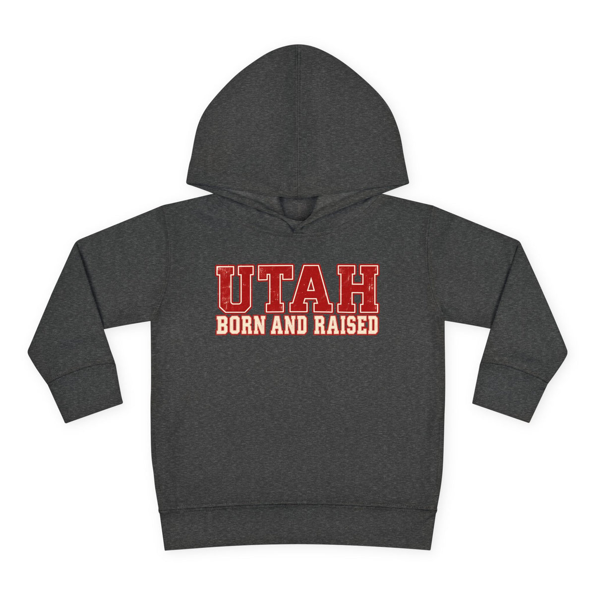 Utah Born and Raised Vintage Athletic Unisex Toddler Pullover Fleece Hoodie