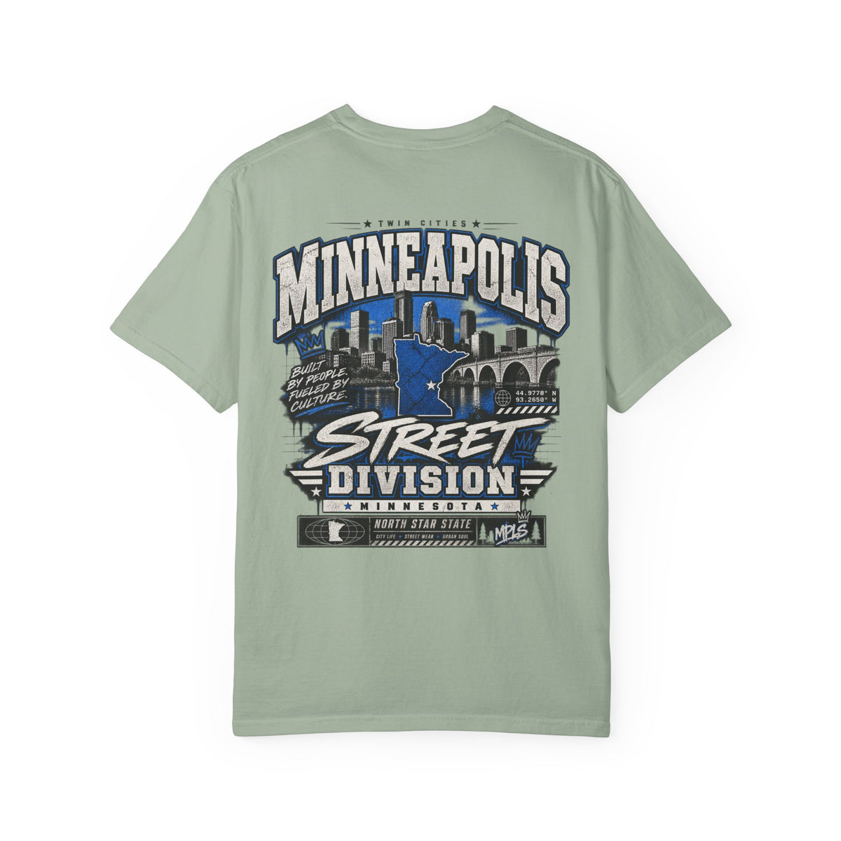 Minnesota Minneapolis Street Division Unisex Comfort Color 1717 Streetwear Graphic Tee
