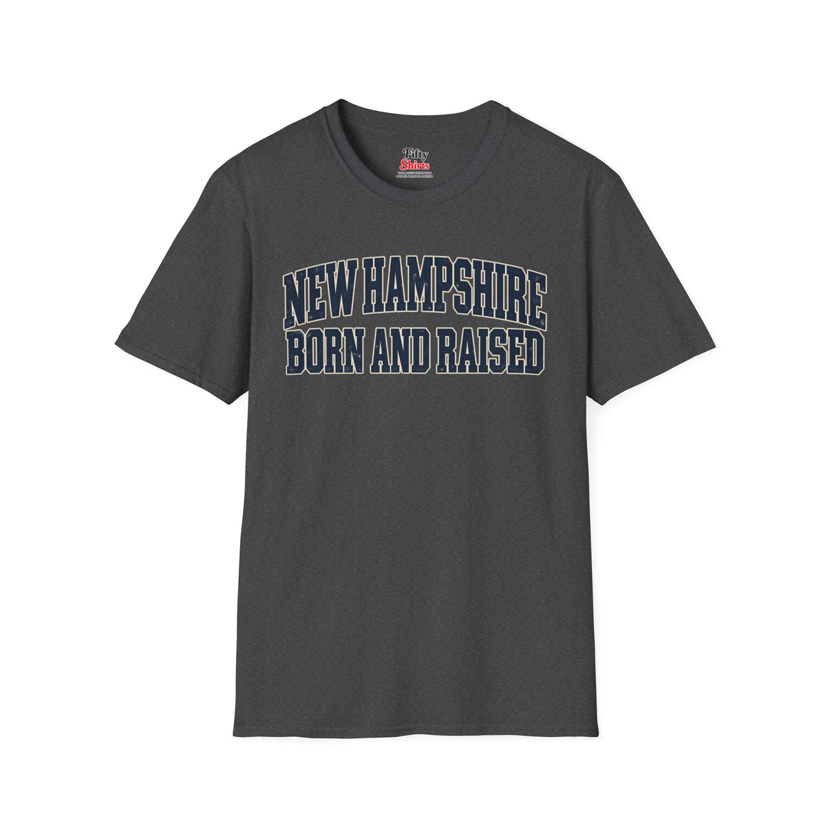 New Hampshire Born and Raised Unisex Softstyle T Shirt State Name Graphic Tee