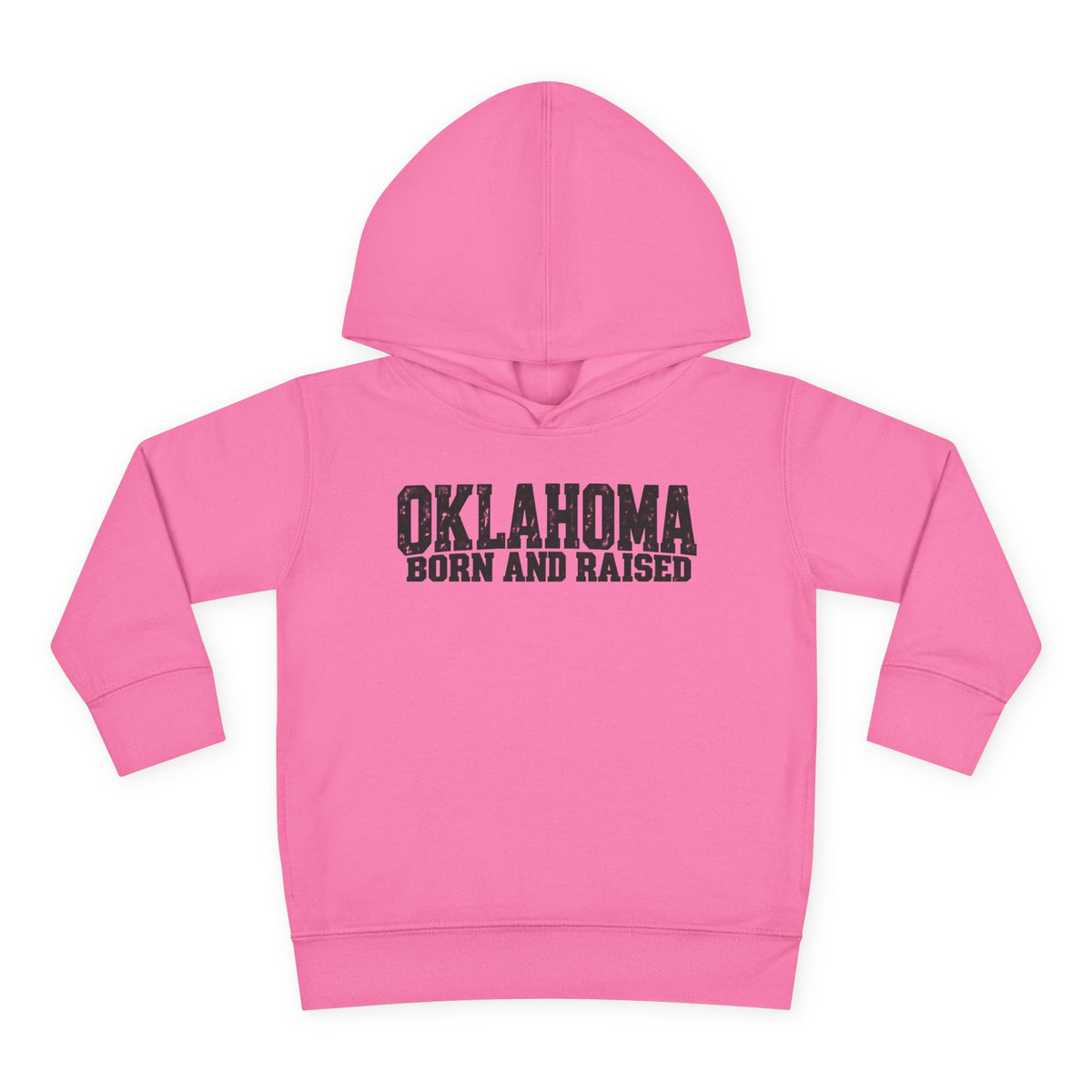 Oklahoma Born and Raised Minimal Heritage Unisex Toddler Pullover Fleece Hoodie