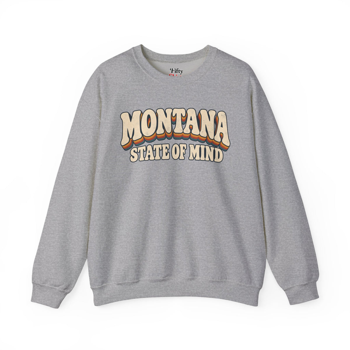 Montana State of Mind Unisex Crewneck Sweatshirt State Name Graphic