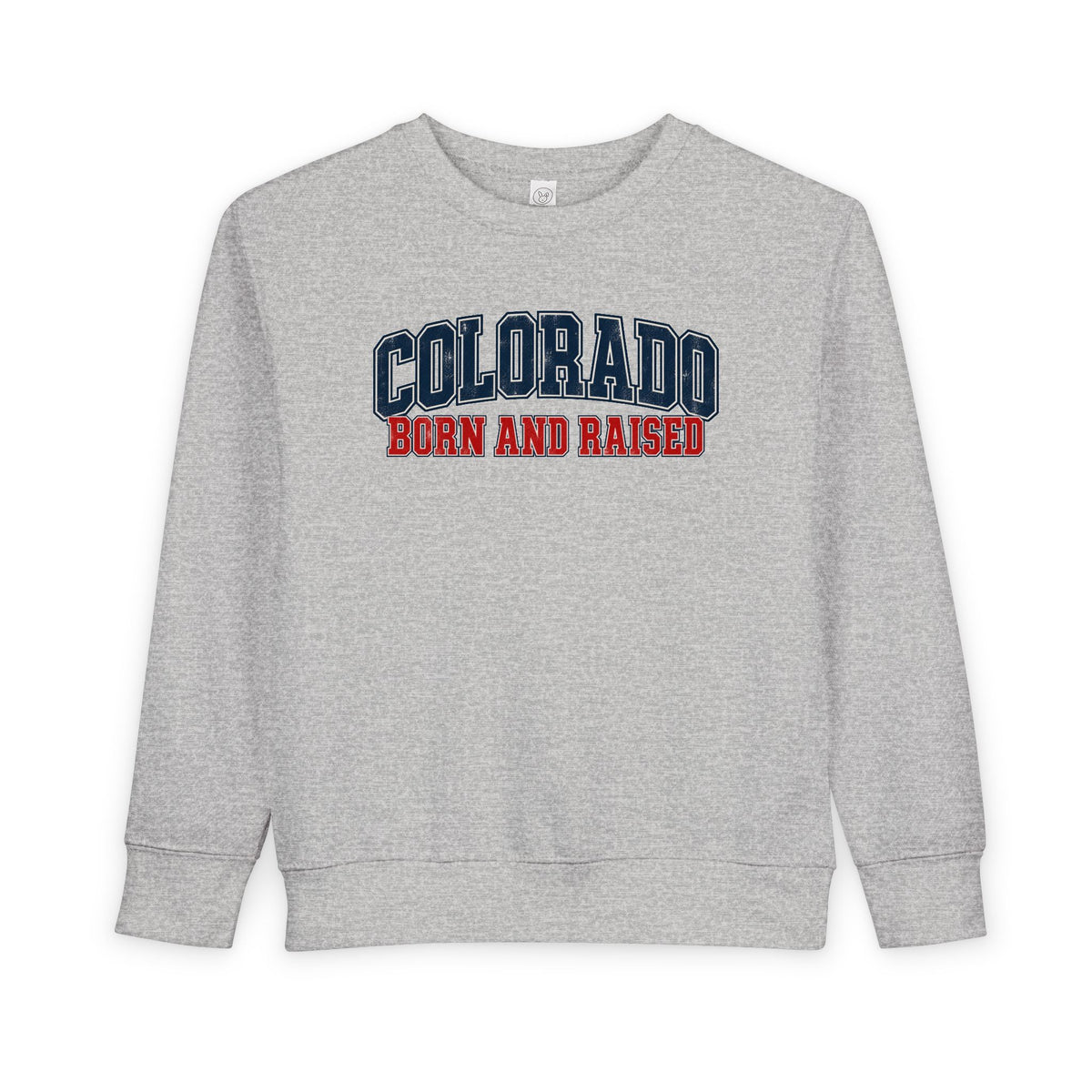 Colorado Born and Raised Collegiate Classic Unisex Toddler Sweatshirt