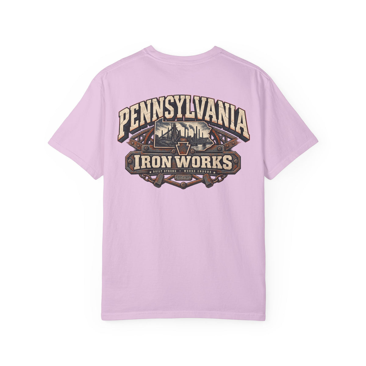 Pennsylvania Iron Works Unisex Comfort Color 1717 Streetwear Graphic Tee