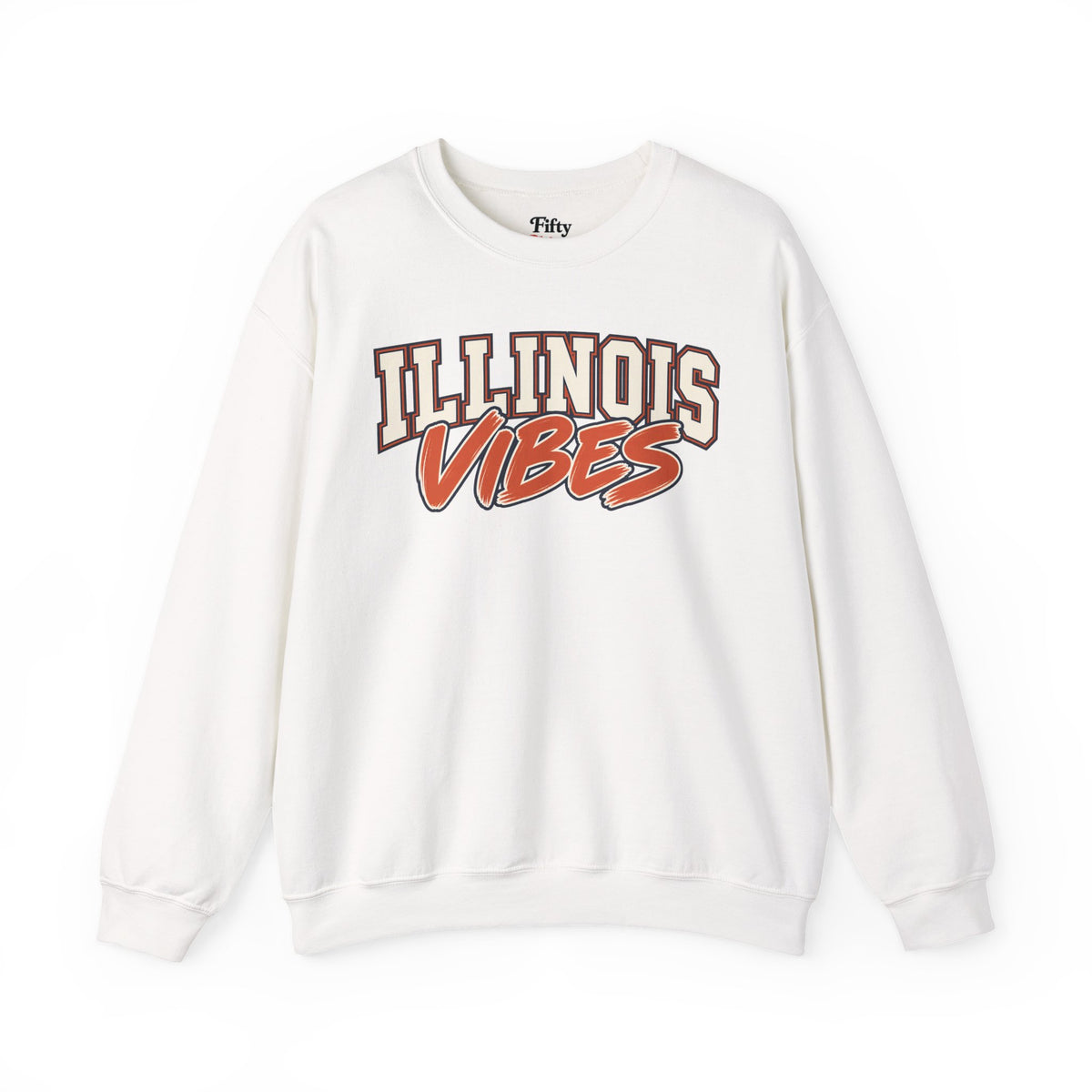 Illinois Vibes Unisex Crewneck Sweatshirt State Name Graphic