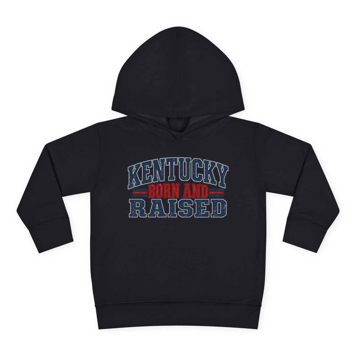 Kentucky Born and Raised Southern Heritage Unisex Toddler Pullover Fleece Hoodie