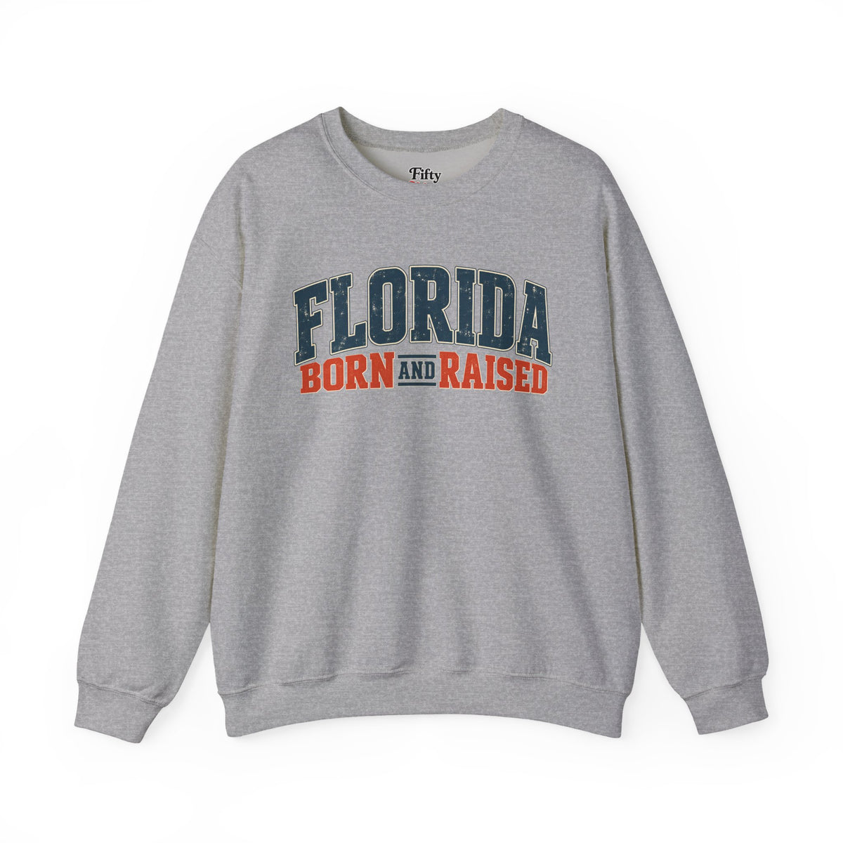 Florida Born and Raised Coastal Vintage Unisex Sweatshirt Graphic