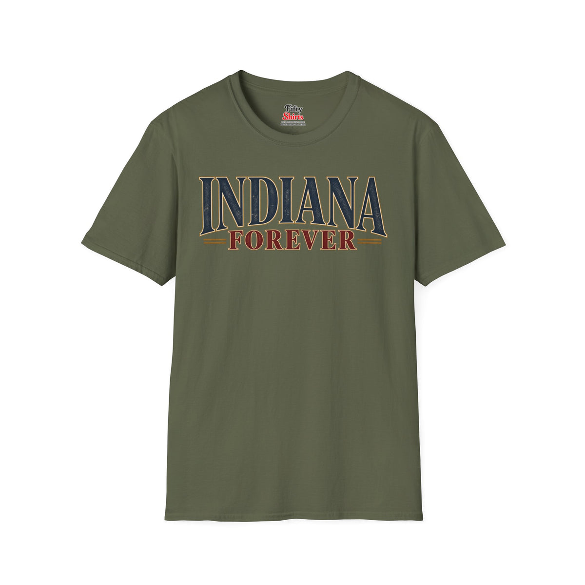 Indiana Forever Unisex Softstyle T Shirt State Name Graphic Tee