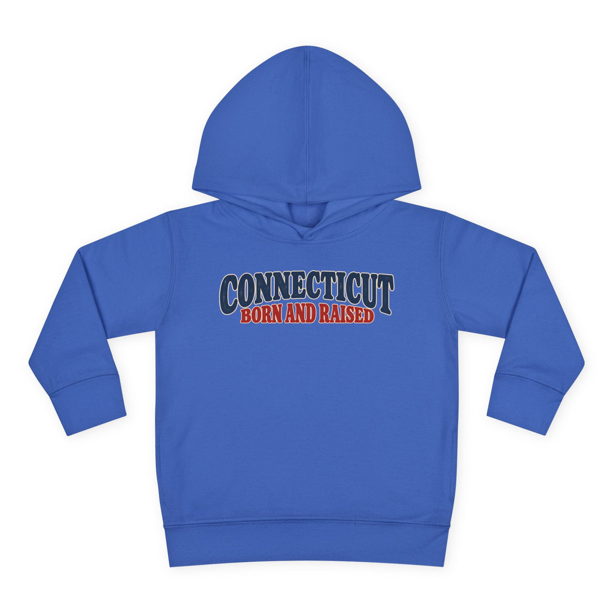 Connecticut Born and Raised 1970s Americana Unisex Toddler Pullover Fleece Hoodie
