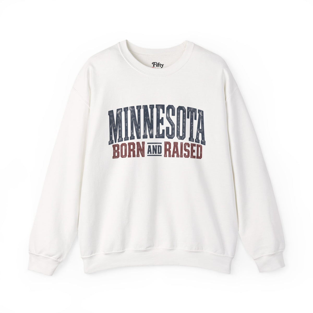 Minnesota Born and Raised Rustic Americana Unisex Sweatshirt Graphic