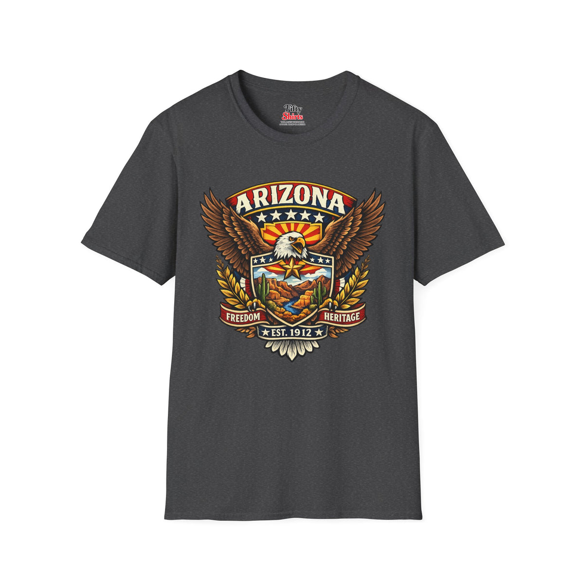 Arizona Americana Eagle Unisex Softstyle T Shirt State Pride Graphic Tee Collections FS03