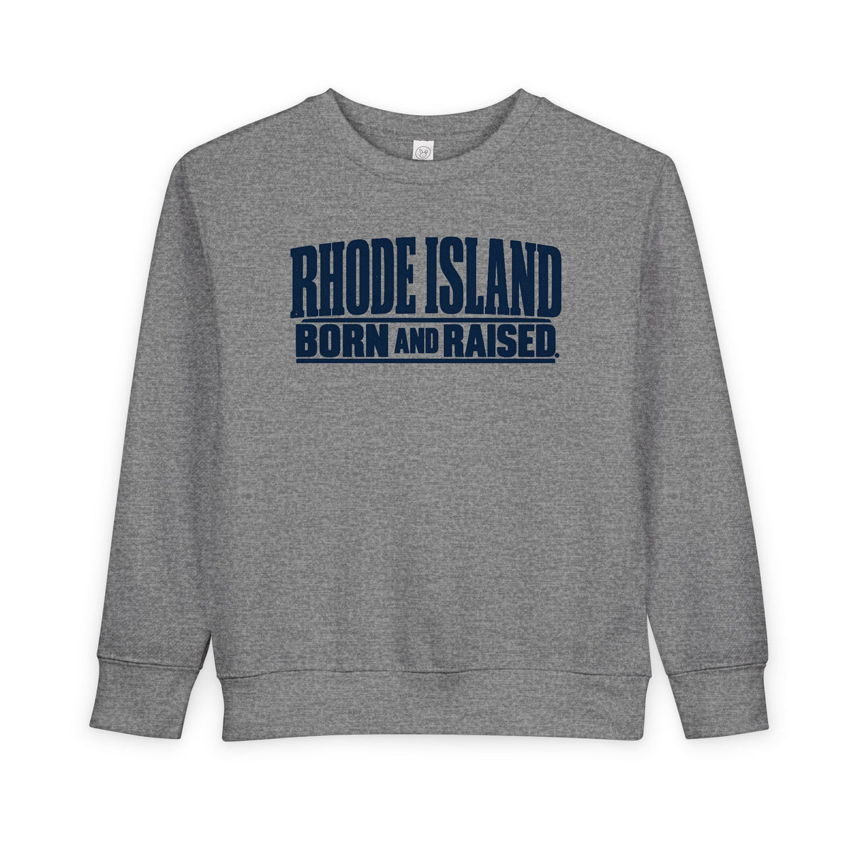 Rhode Island Born and Raised Minimal New England Heritage Unisex Toddler Sweatshirt