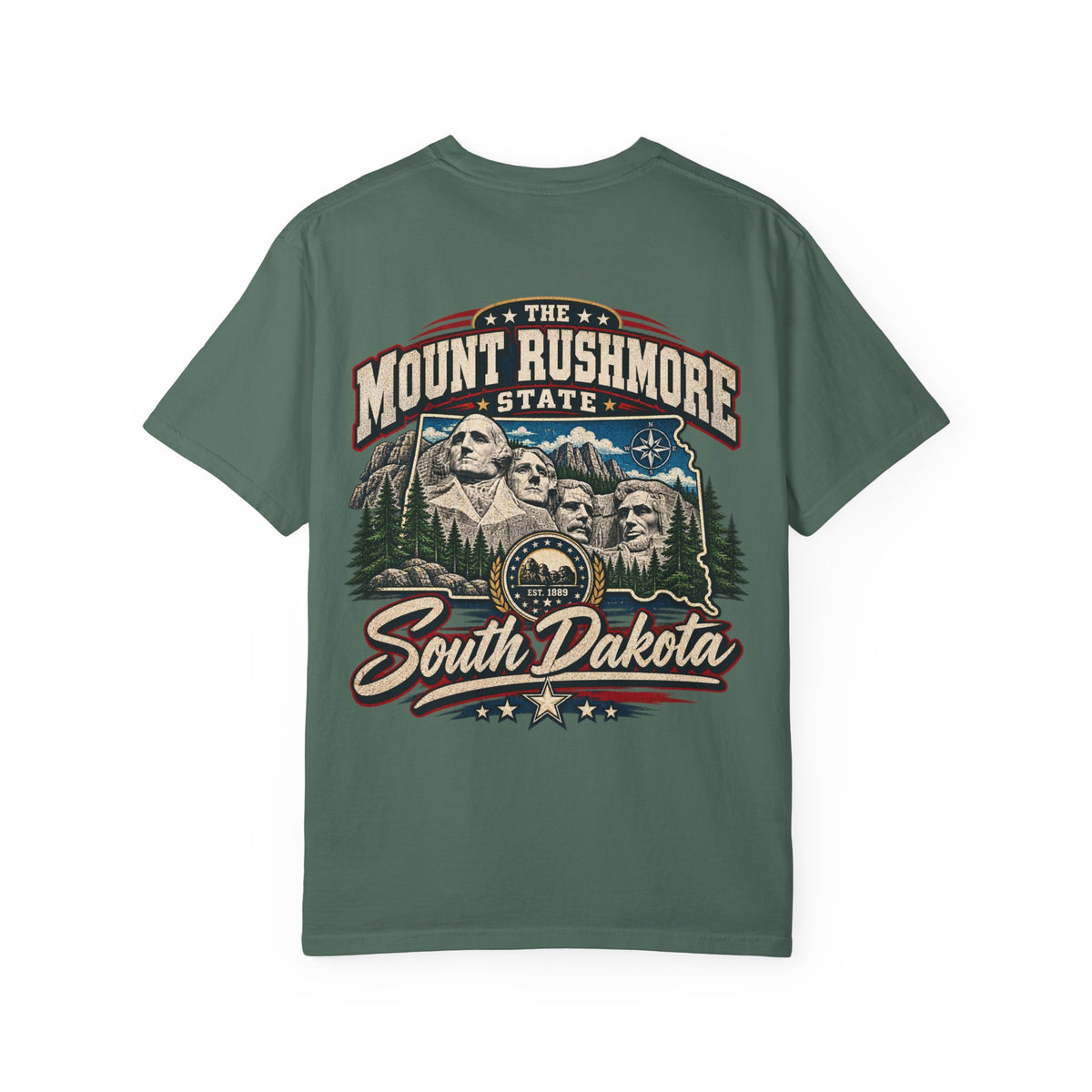 South Dakota Mount Rushmore State Unisex Comfort Color 1717 Streetwear Graphic Tee