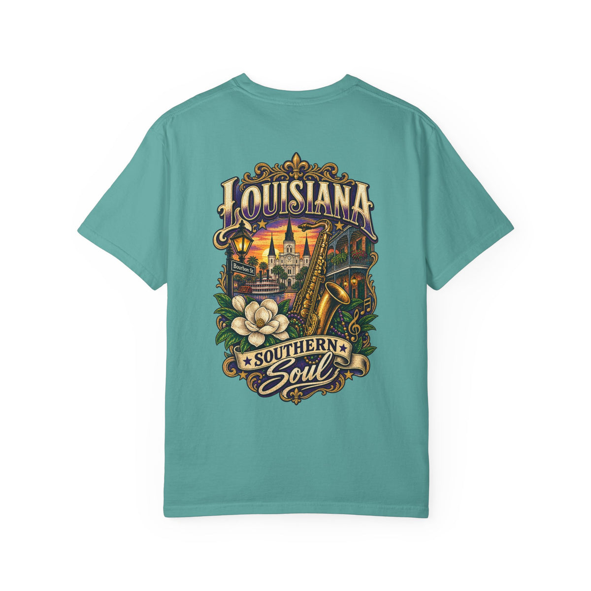 Louisiana Southern Soul Unisex Comfort Color 1717 Streetwear Graphic Tee