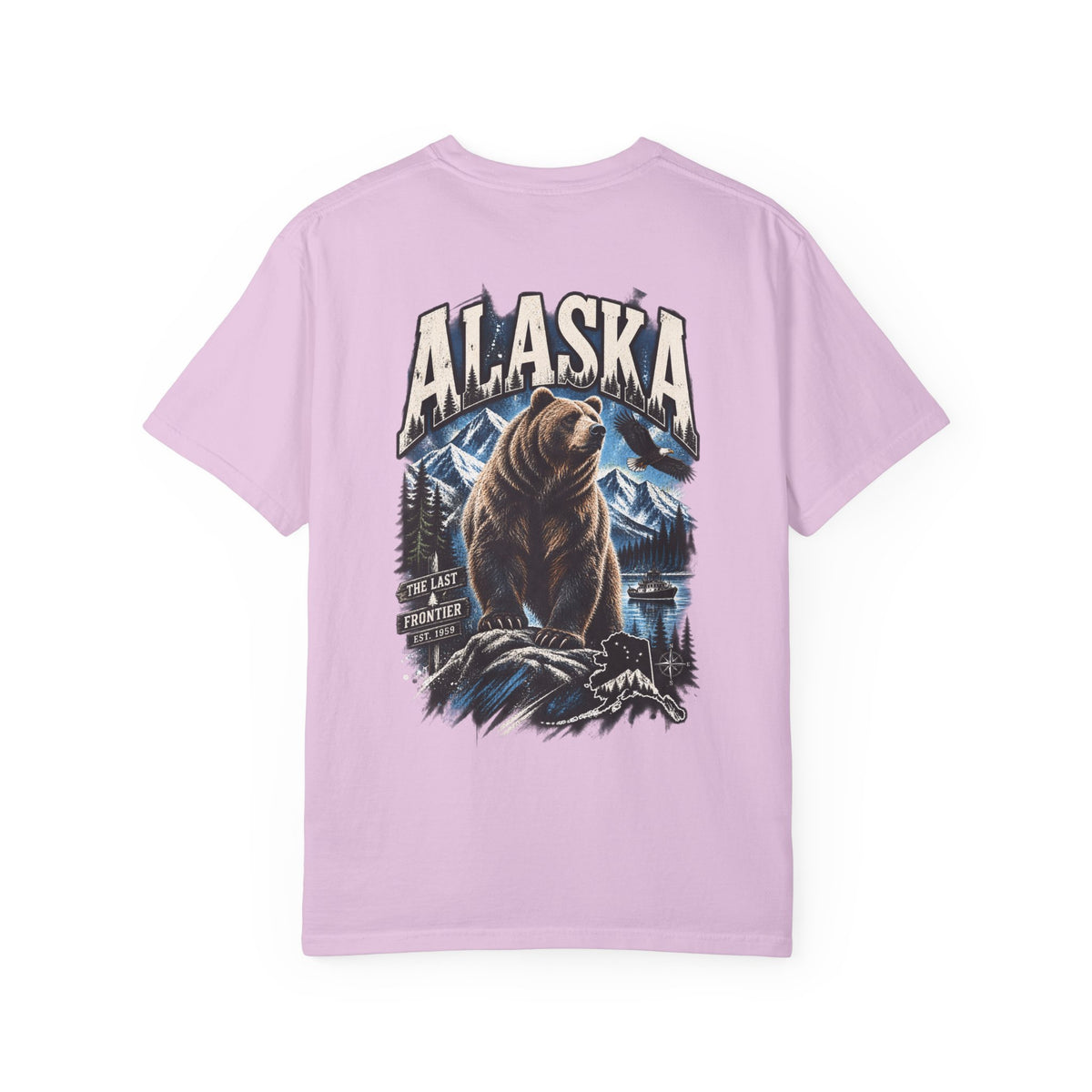 Alaska Bear Streetwear Unisex Comfort Color 1717 Streetwear Graphic Tee