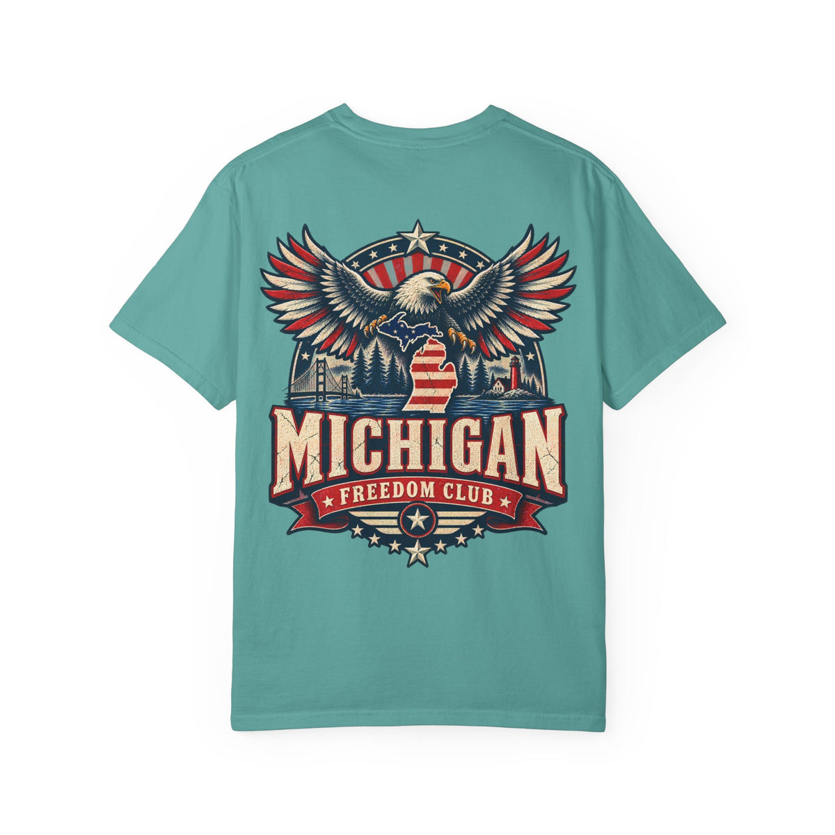 Michigan Freedom Club Unisex Comfort Color 1717 Streetwear Graphic Tee