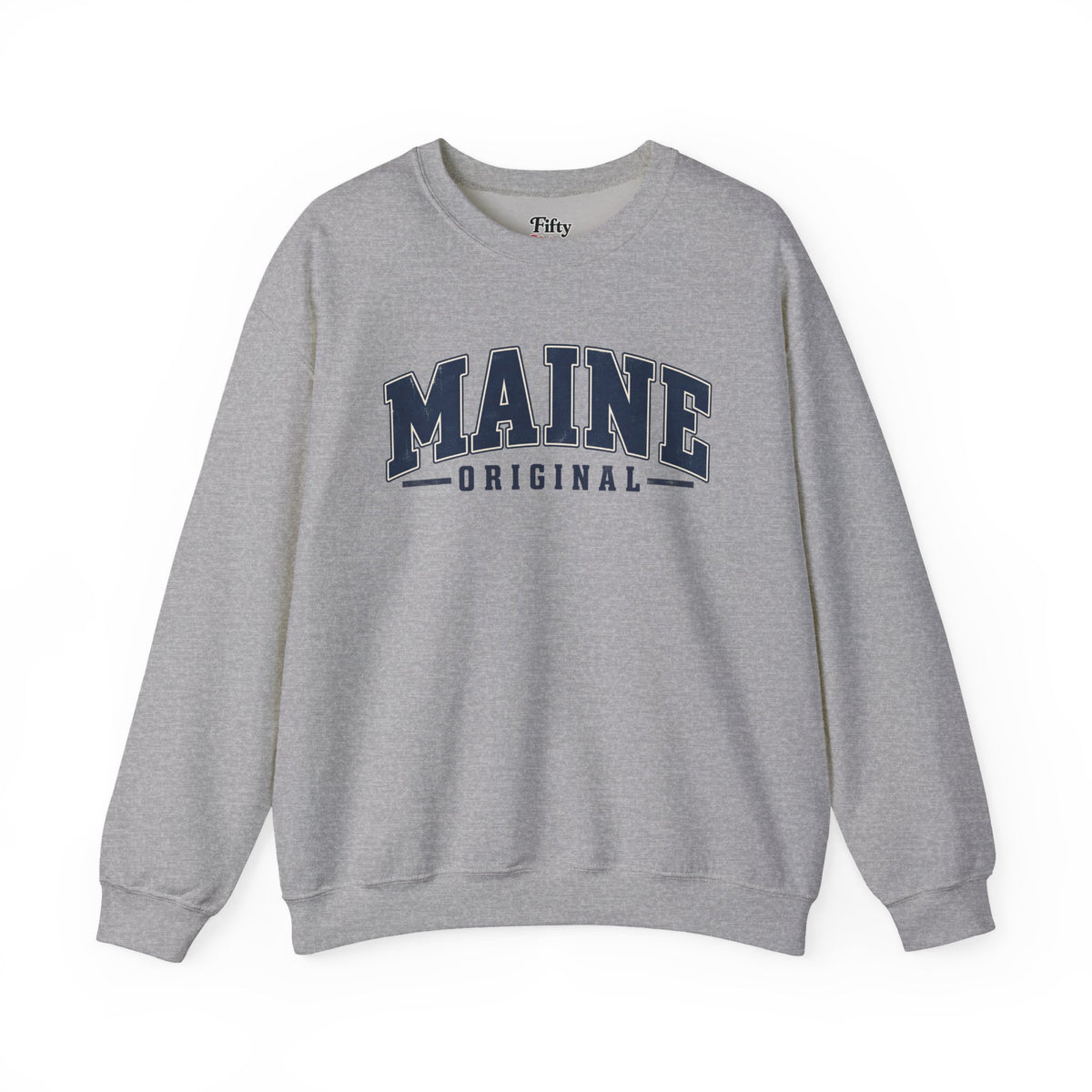 Maine Original Unisex Crewneck Sweatshirt State Name Graphic