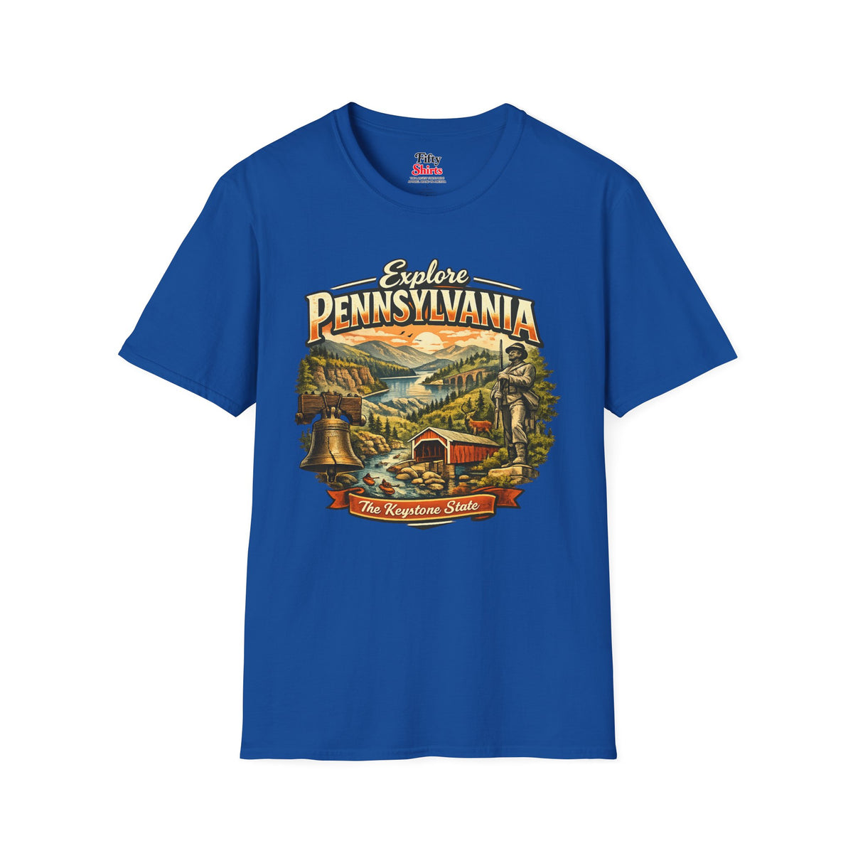 Explore Pennsylvania Unisex Softstyle T Shirt State Pride Graphic Tee Collections FS03