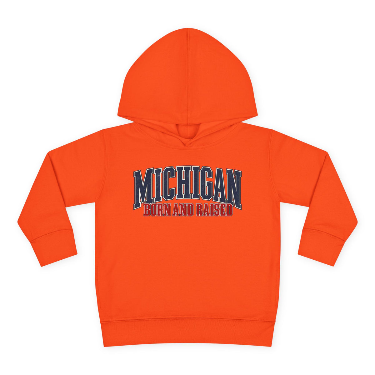 Michigan Born and Raised Luxury Vintage Streetwear Unisex Toddler Pullover Fleece Hoodie