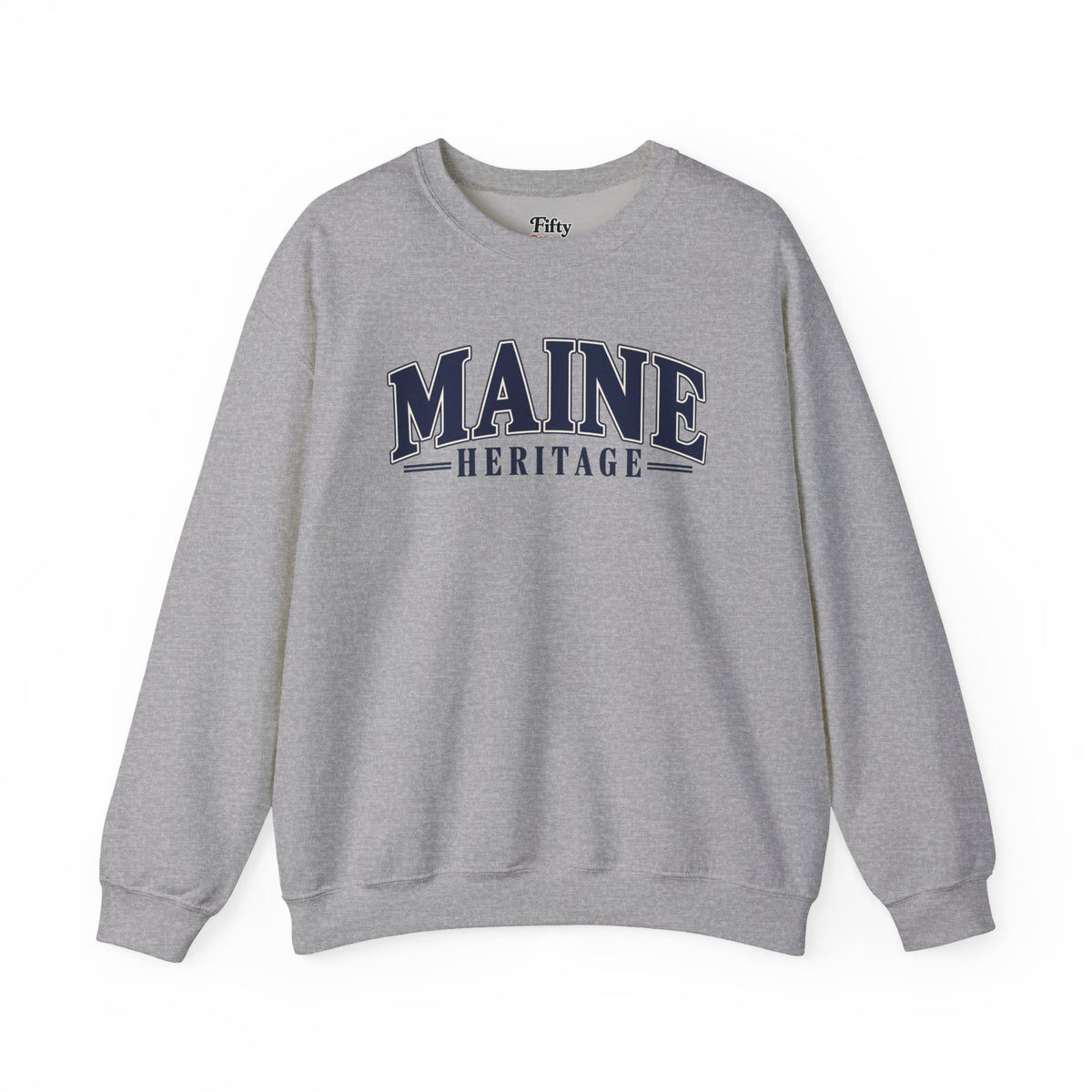 Maine Heritage Unisex Crewneck Sweatshirt State Name Graphic