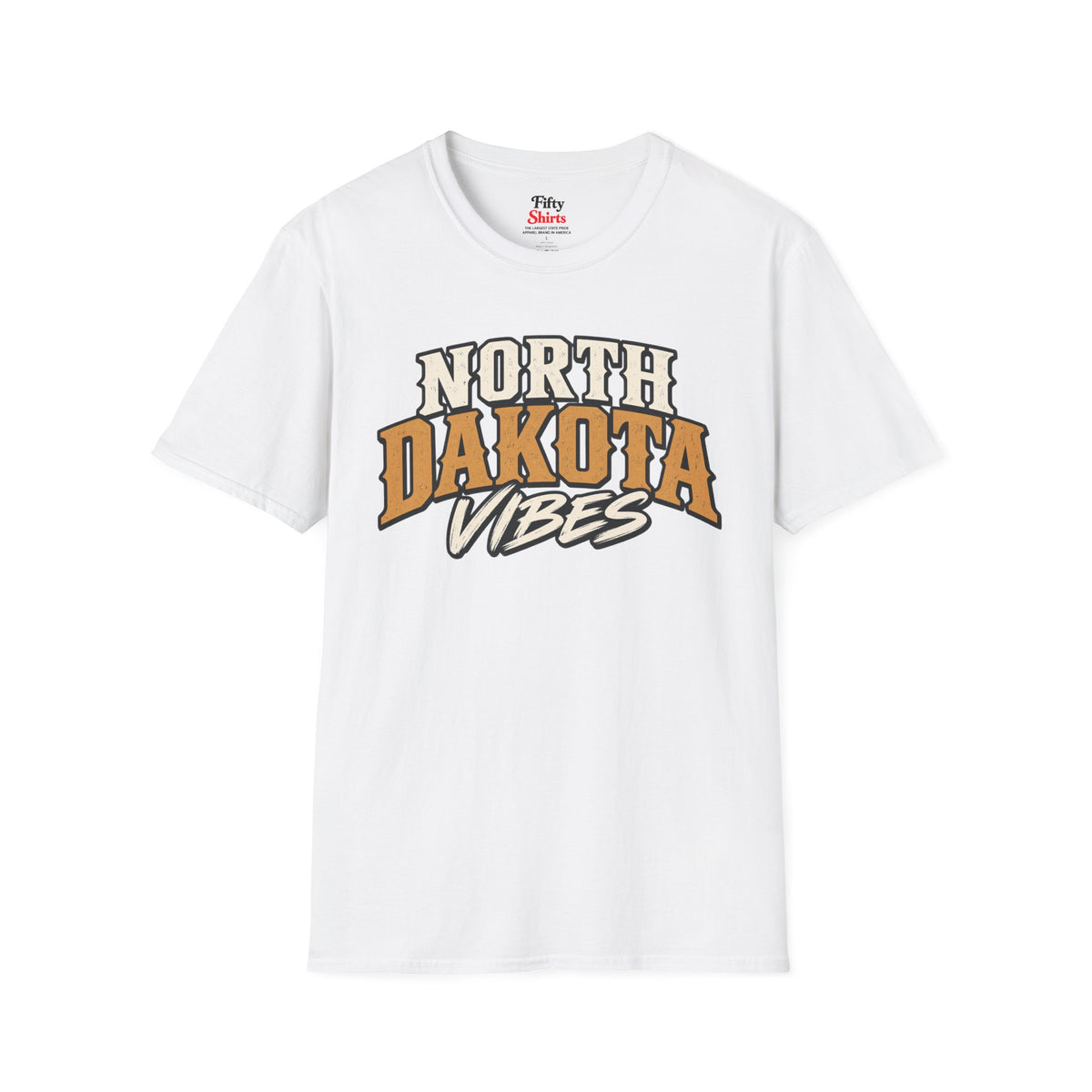 North Dakota Vibes Unisex Softstyle T Shirt State Name Graphic Tee
