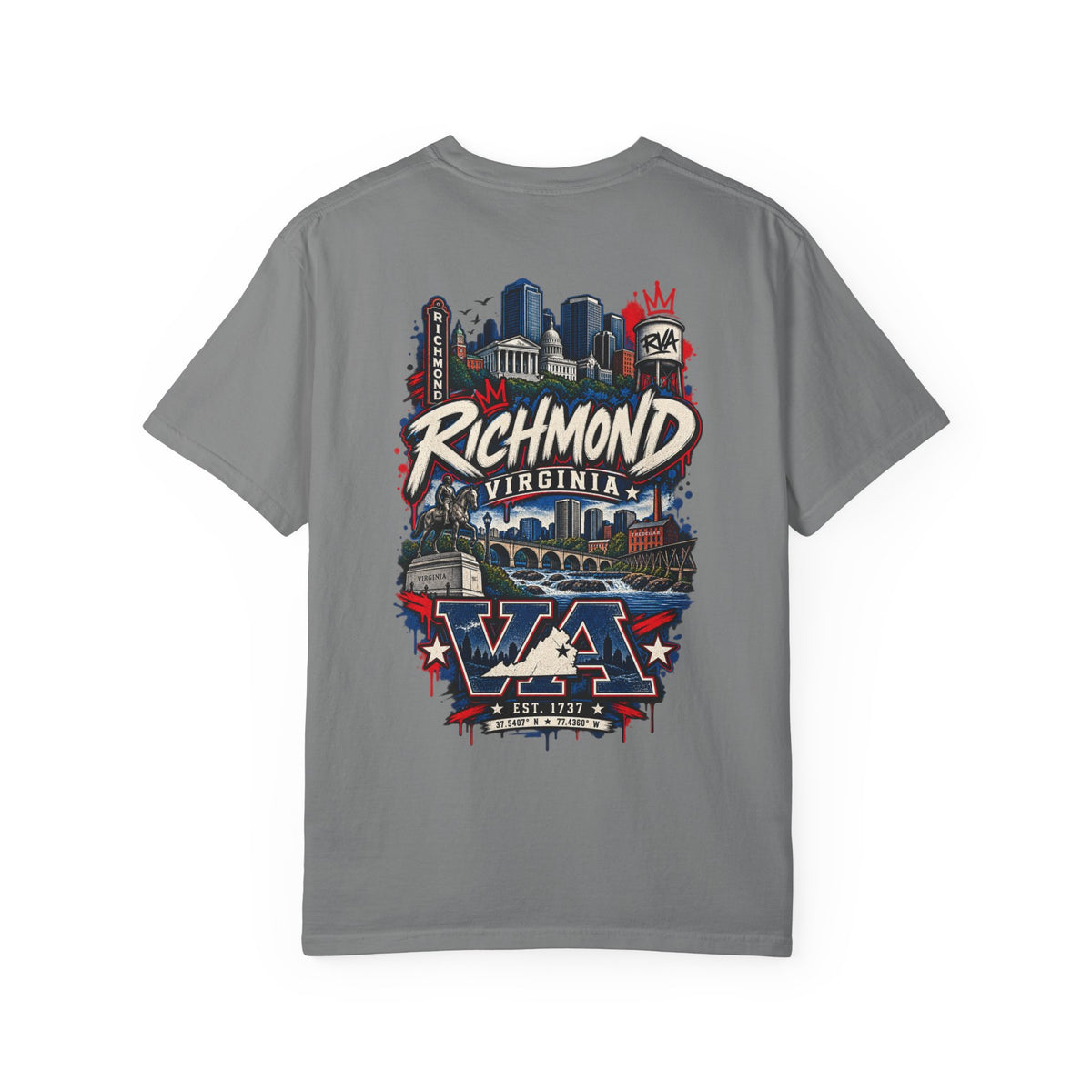 Richmond Virginia Unisex Comfort Color 1717 Streetwear Graphic Tee