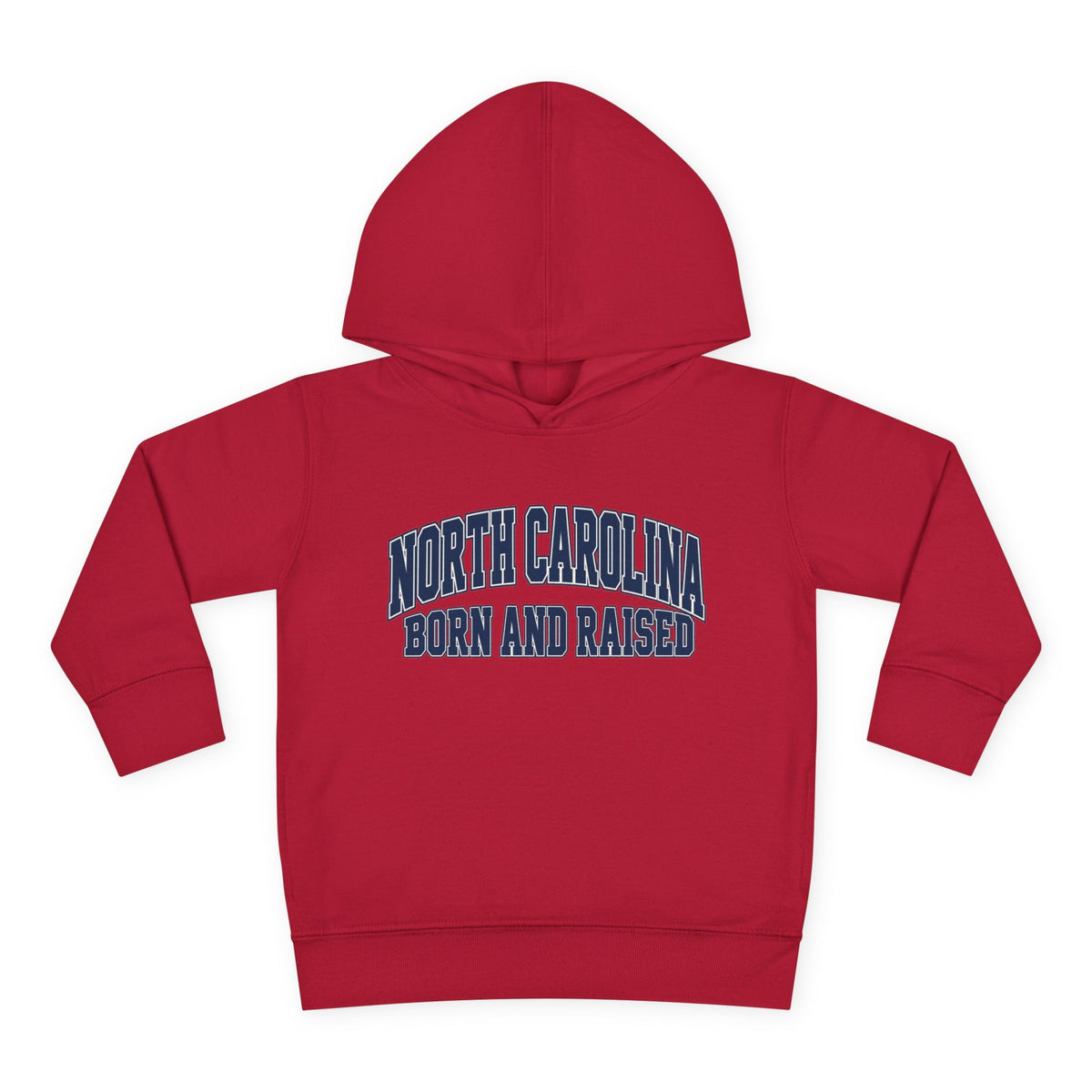 North Carolina Born and Raised Old-School Sportswear Unisex Toddler Pullover Fleece Hoodie