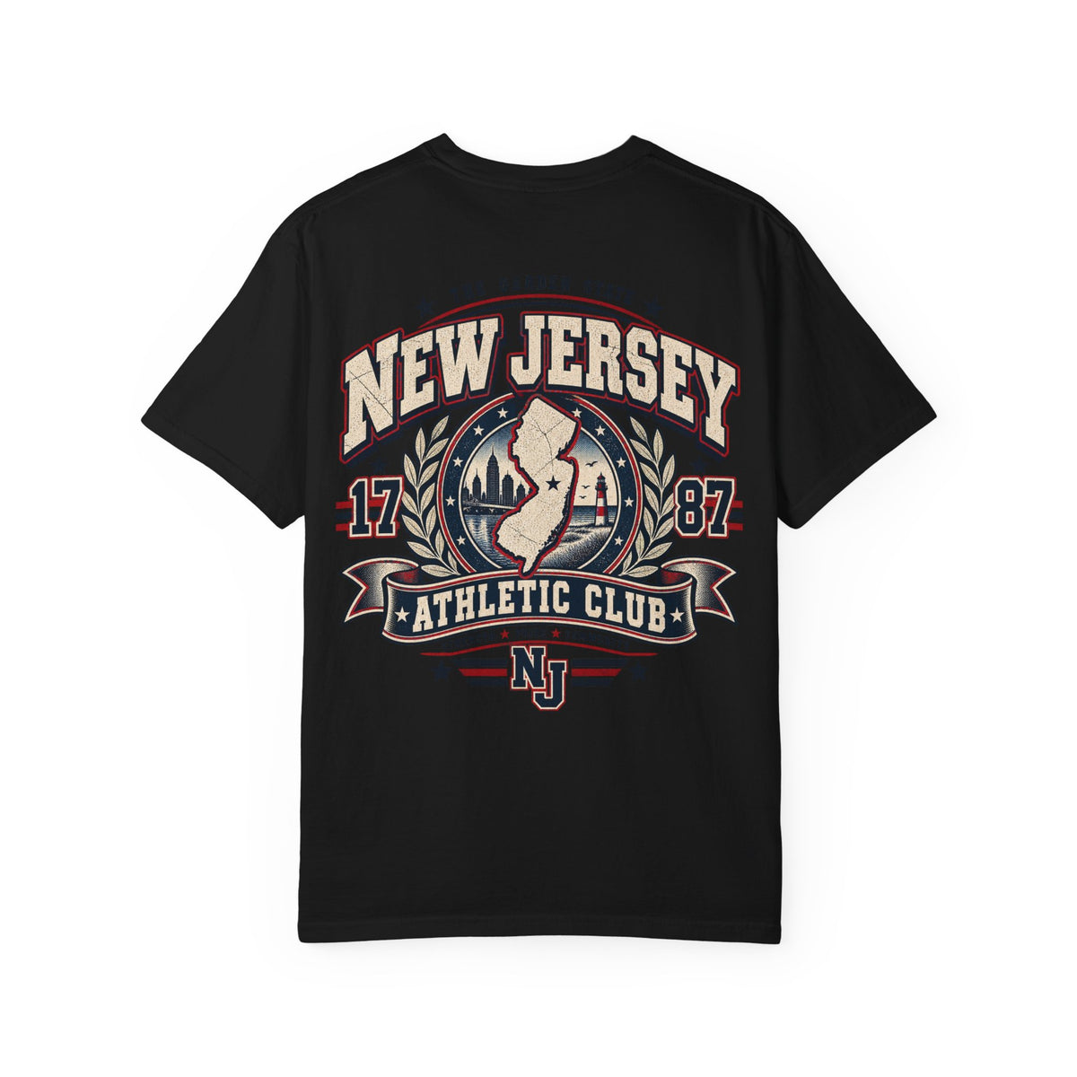 New Jersey Athletic Club Unisex Comfort Color 1717 Streetwear Graphic Tee