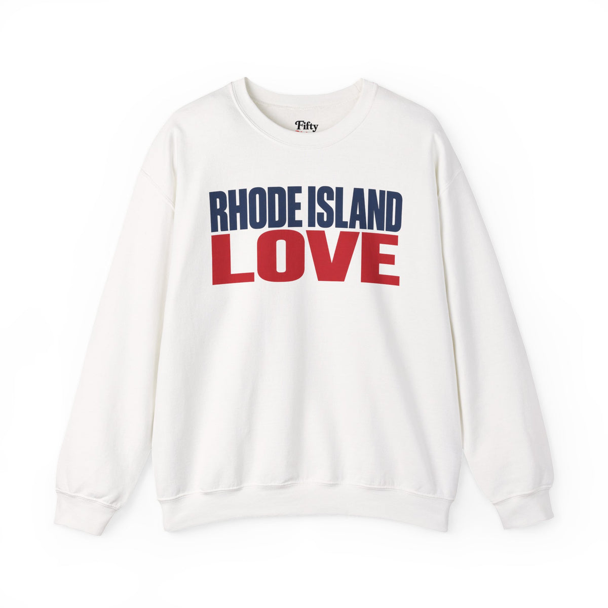 Rhode Island Love Unisex Crewneck Sweatshirt State Name Graphic