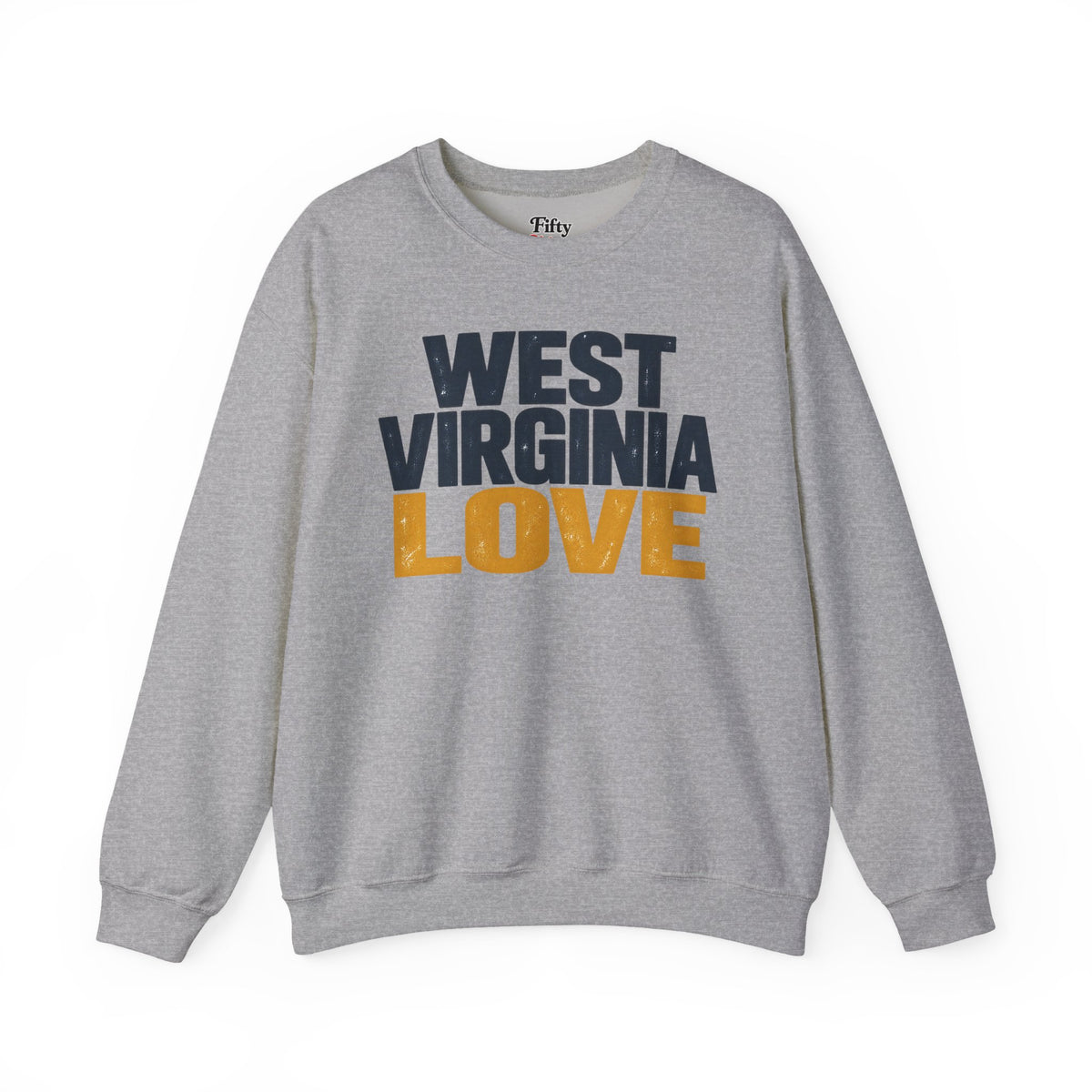 West Virginia Love Unisex Crewneck Sweatshirt State Name Graphic