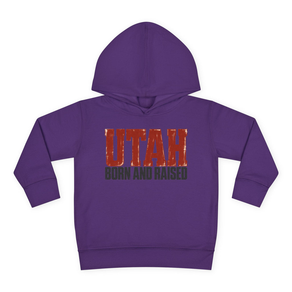 Utah Born and Raised Modern Western Streetwear Unisex Toddler Pullover Fleece Hoodie