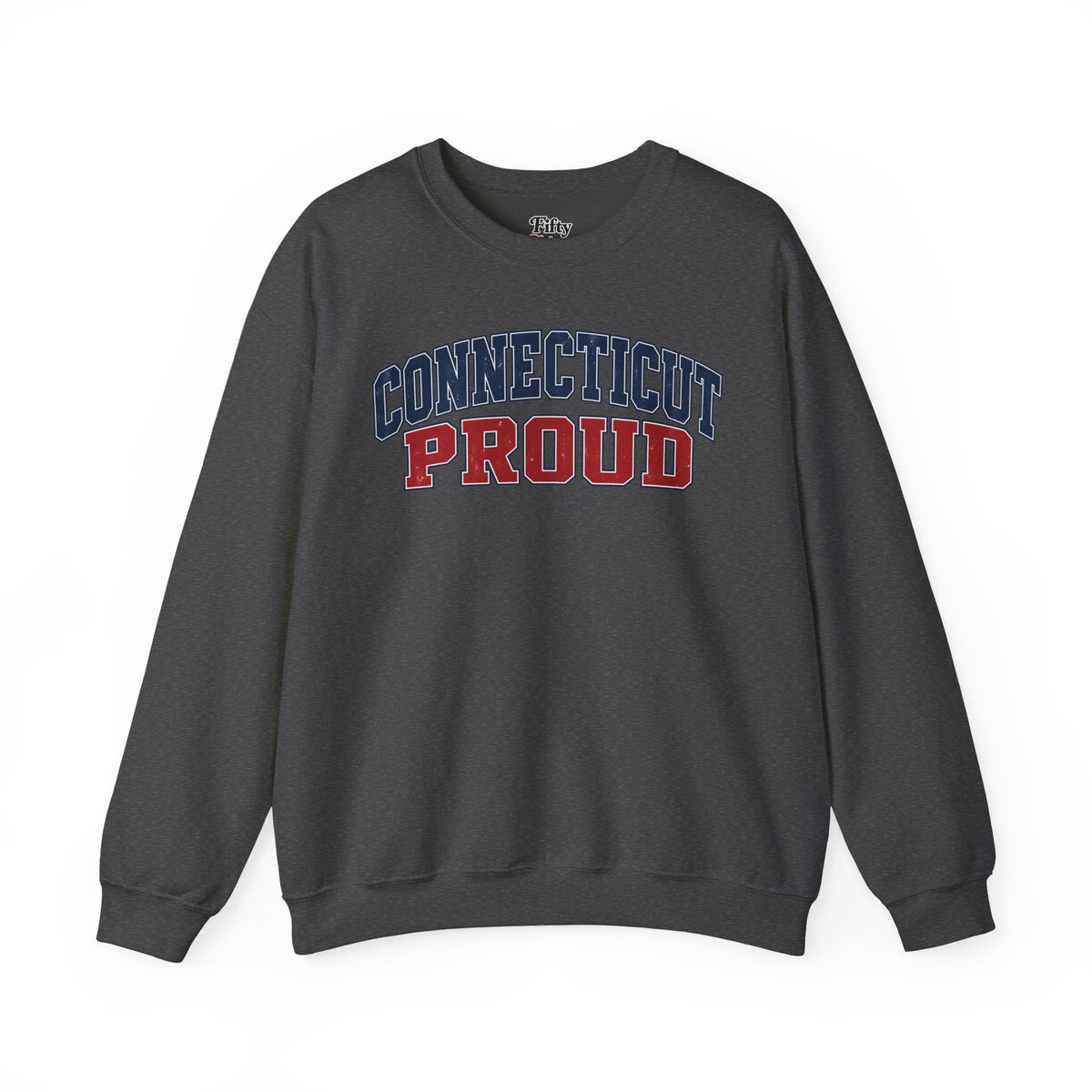 Connecticut Proud Unisex Crewneck Sweatshirt State Name Graphic