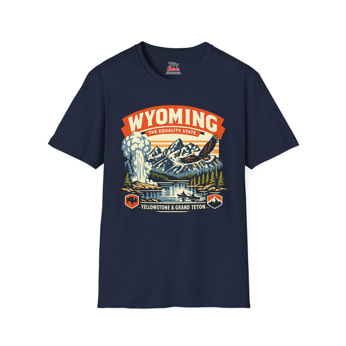 Wyoming Equality State Adventure Unisex Softstyle T Shirt State Pride Graphic Tee Collections FS03