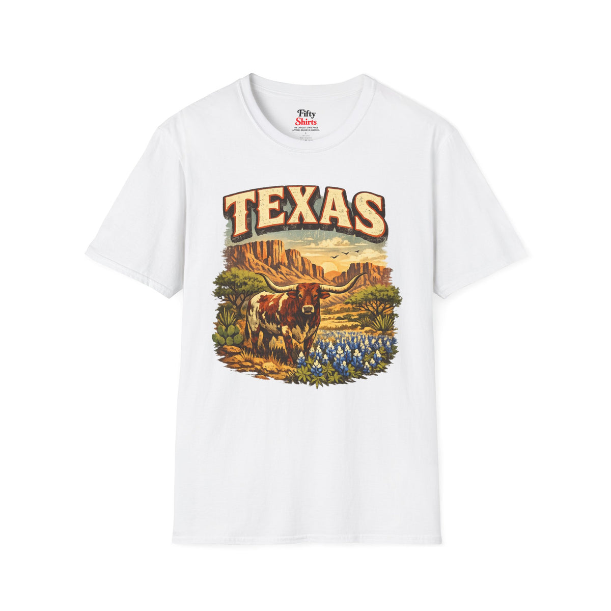 Texas Wildlife Unisex Softstyle T Shirt State Pride Graphic Tee Collections FS03