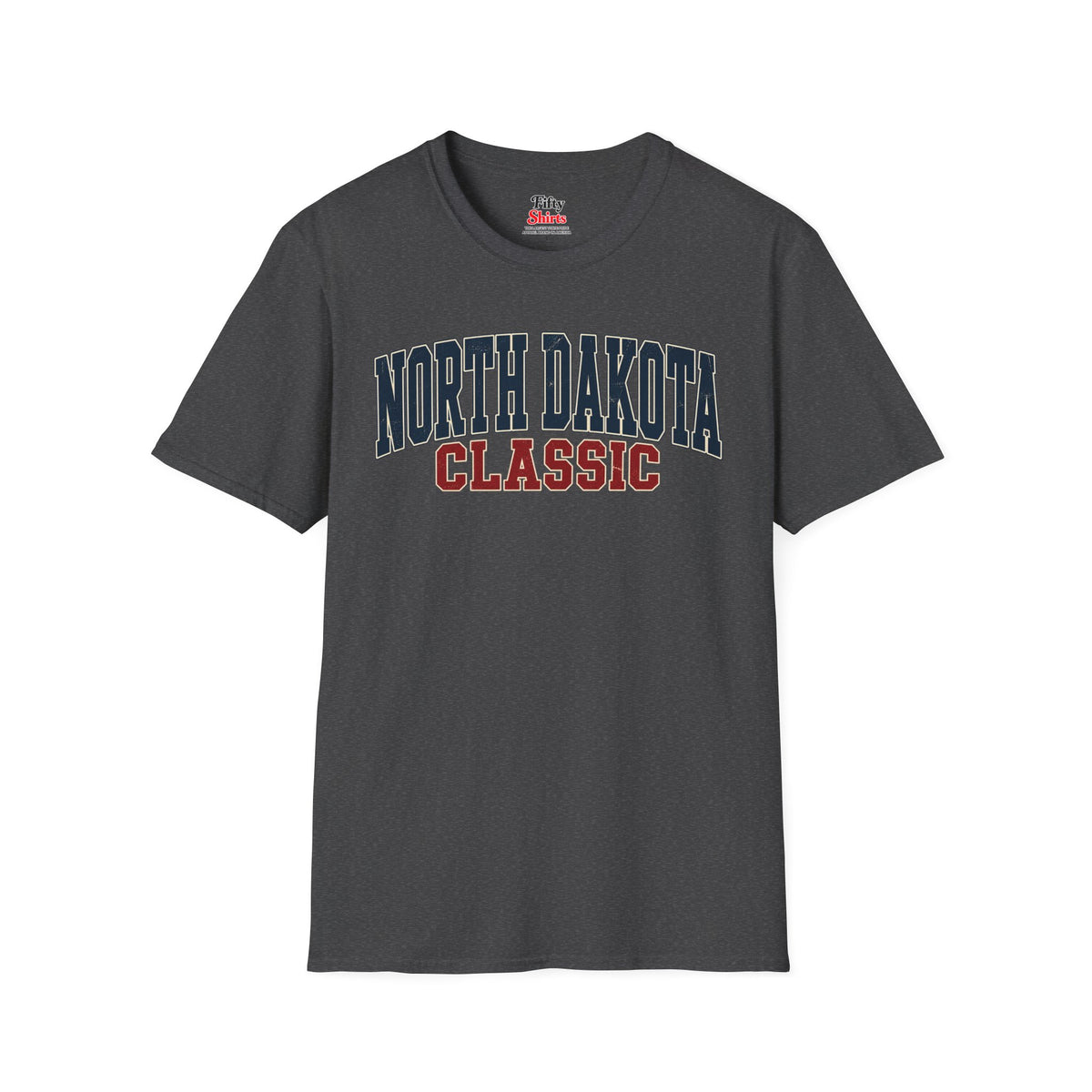 North Dakota Classic Unisex Softstyle T Shirt State Name Graphic Tee