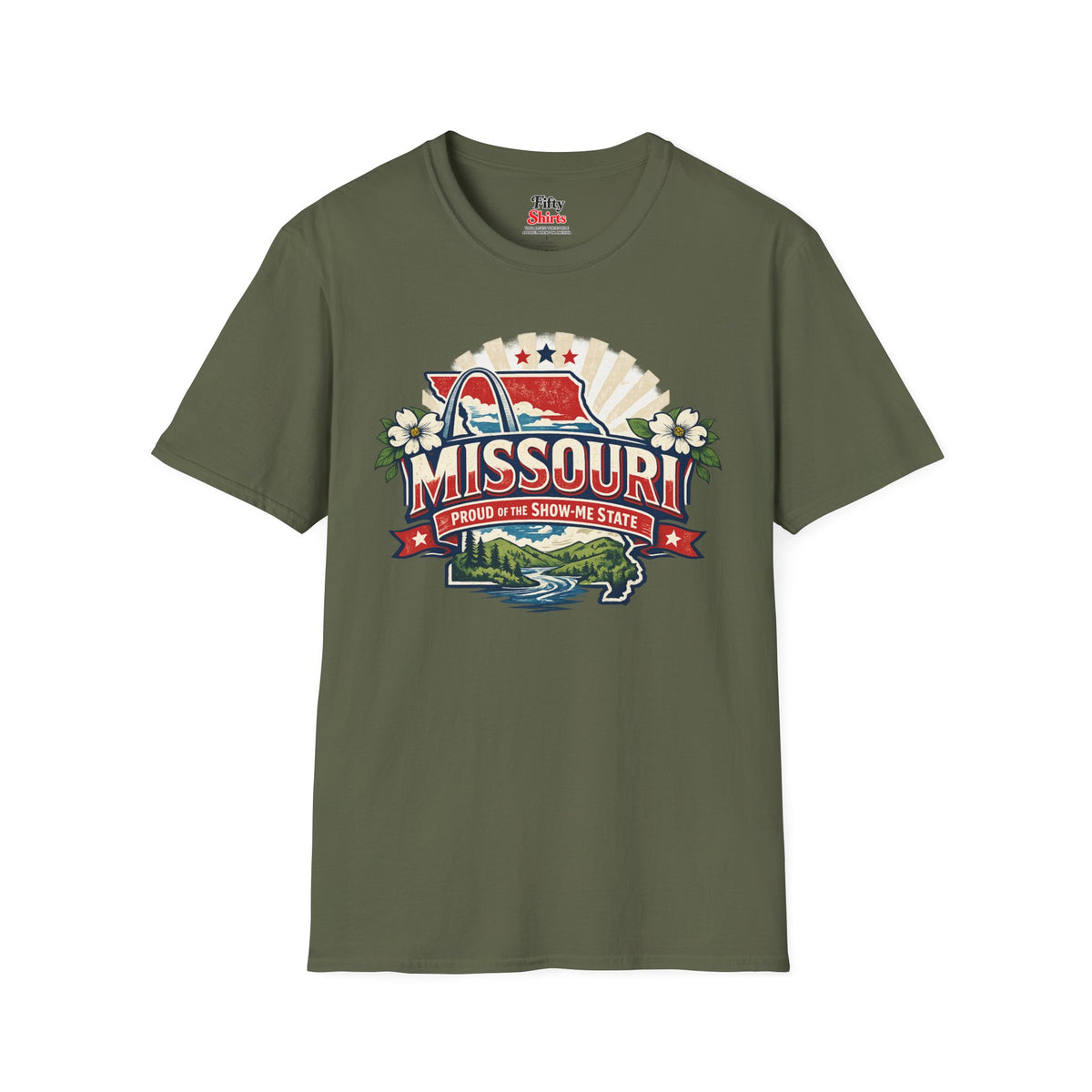 Missouri State Pride Unisex Softstyle T Shirt State Pride Graphic Tee Collections FS03