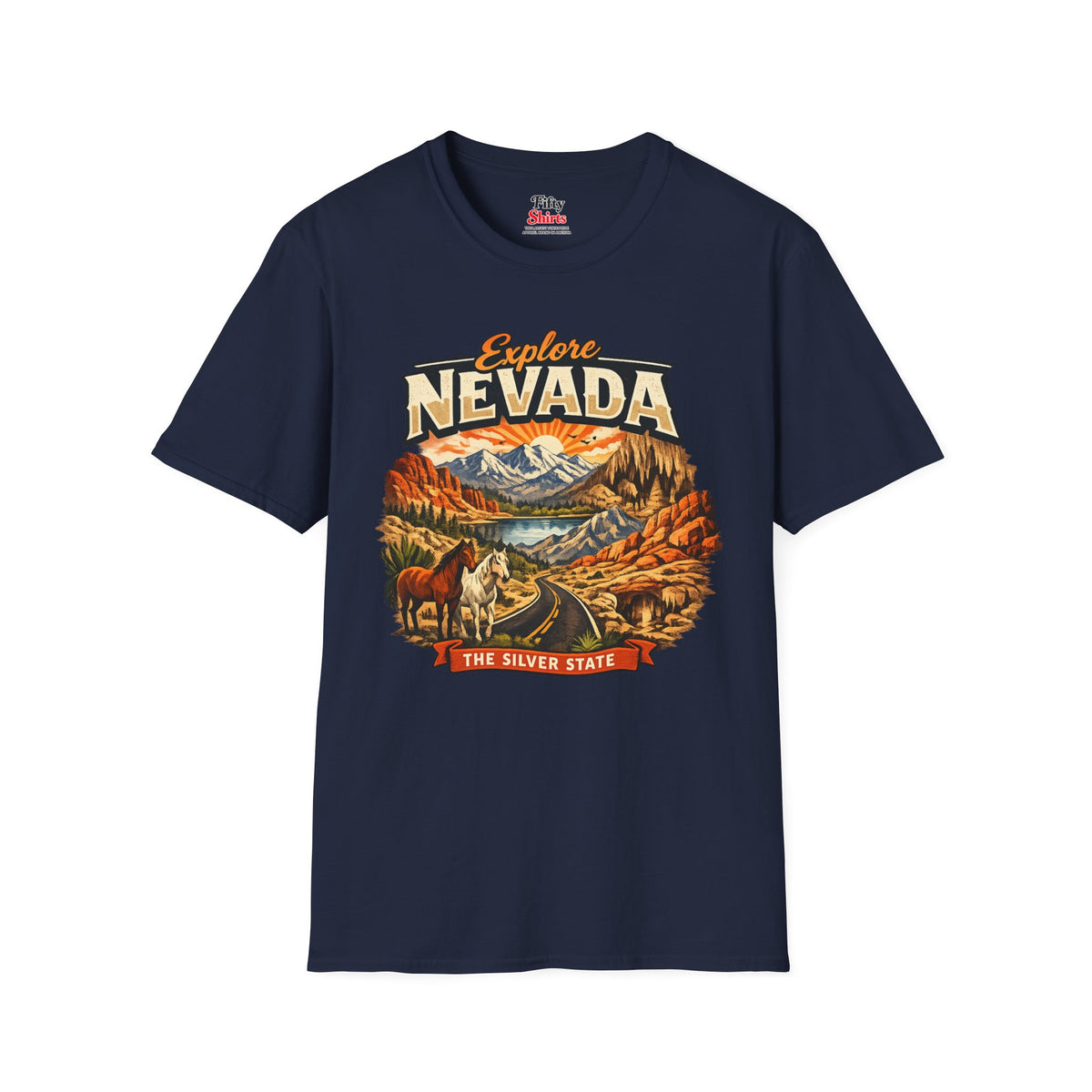 Explore Nevada Unisex Softstyle T Shirt State Pride Graphic Tee Collections FS03