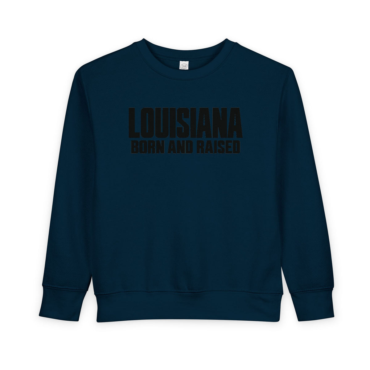 Louisiana Born and Raised Modern Unisex Toddler Sweatshirt