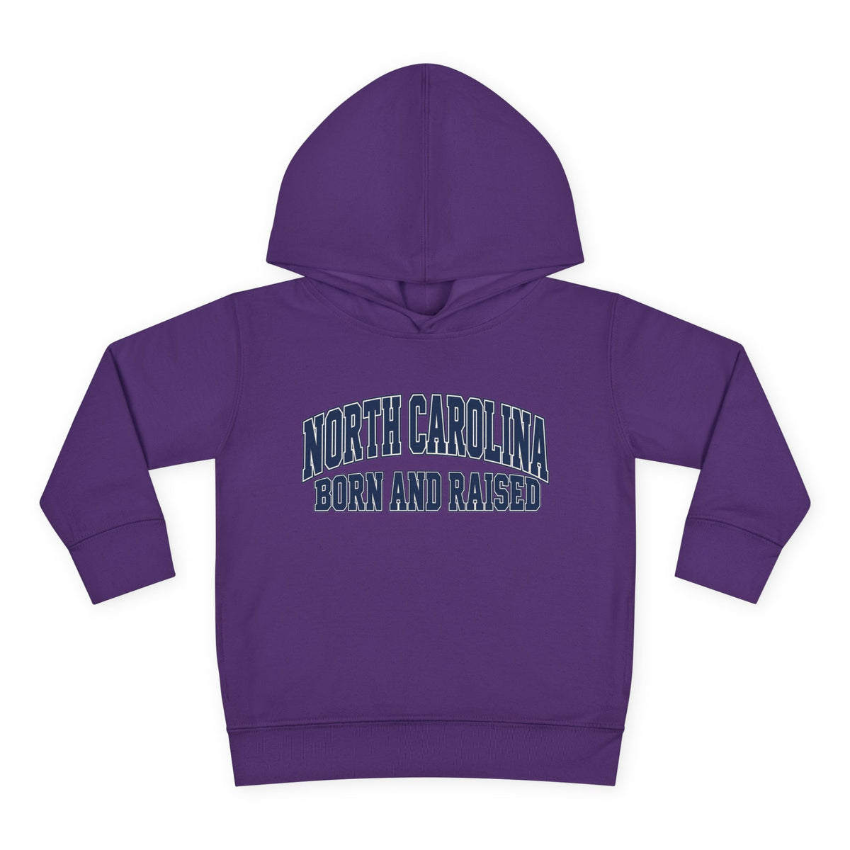North Carolina Born and Raised Old-School Sportswear Unisex Toddler Pullover Fleece Hoodie