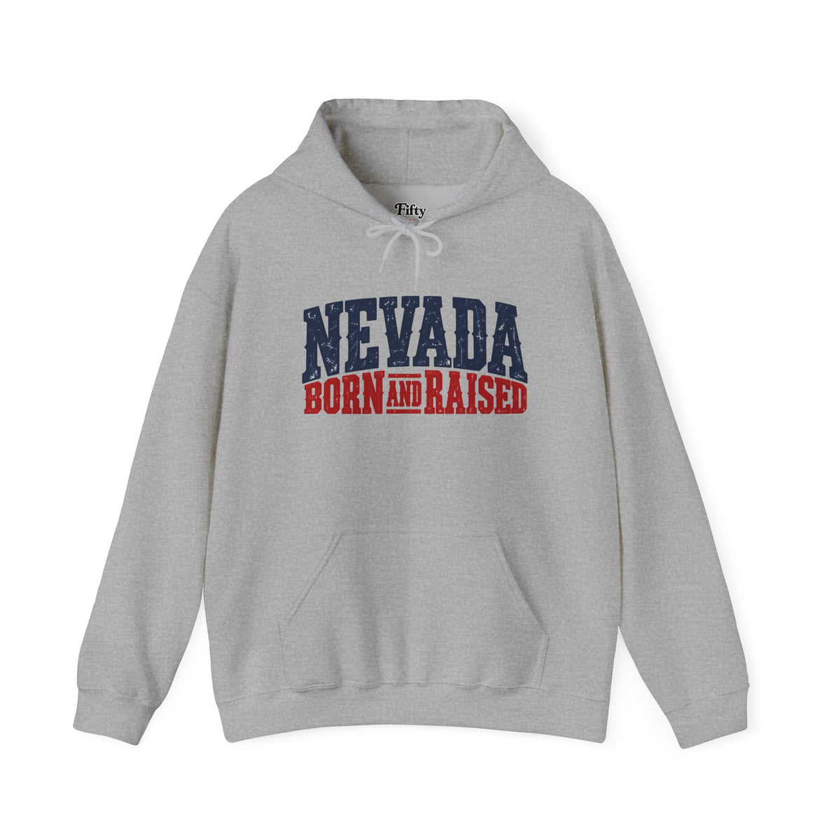 Nevada Born and Raised Rugged Western Unisex Hoodie Graphic