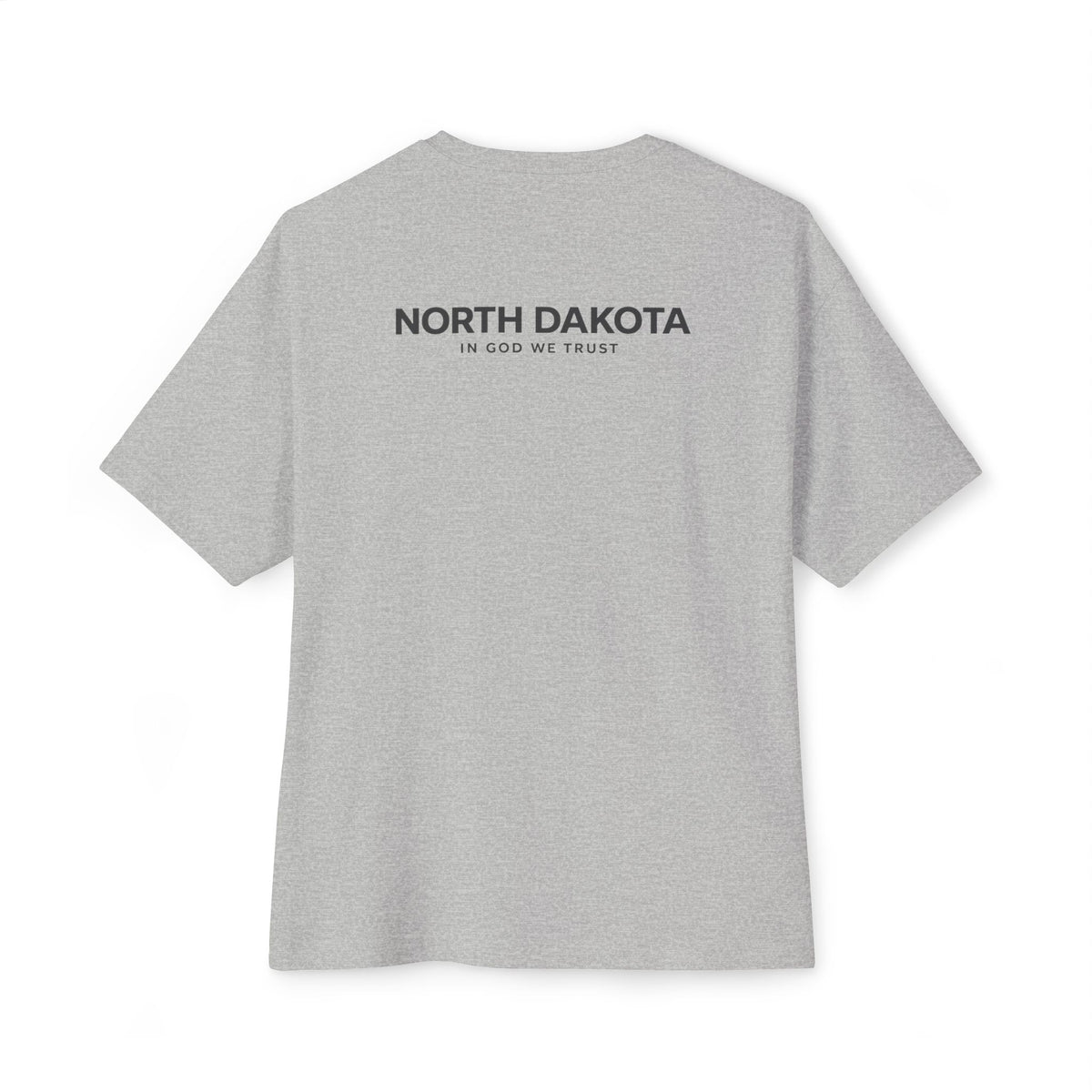 North Dakota All State In God We Trust Unisex Casual Oversized Boxy Tee