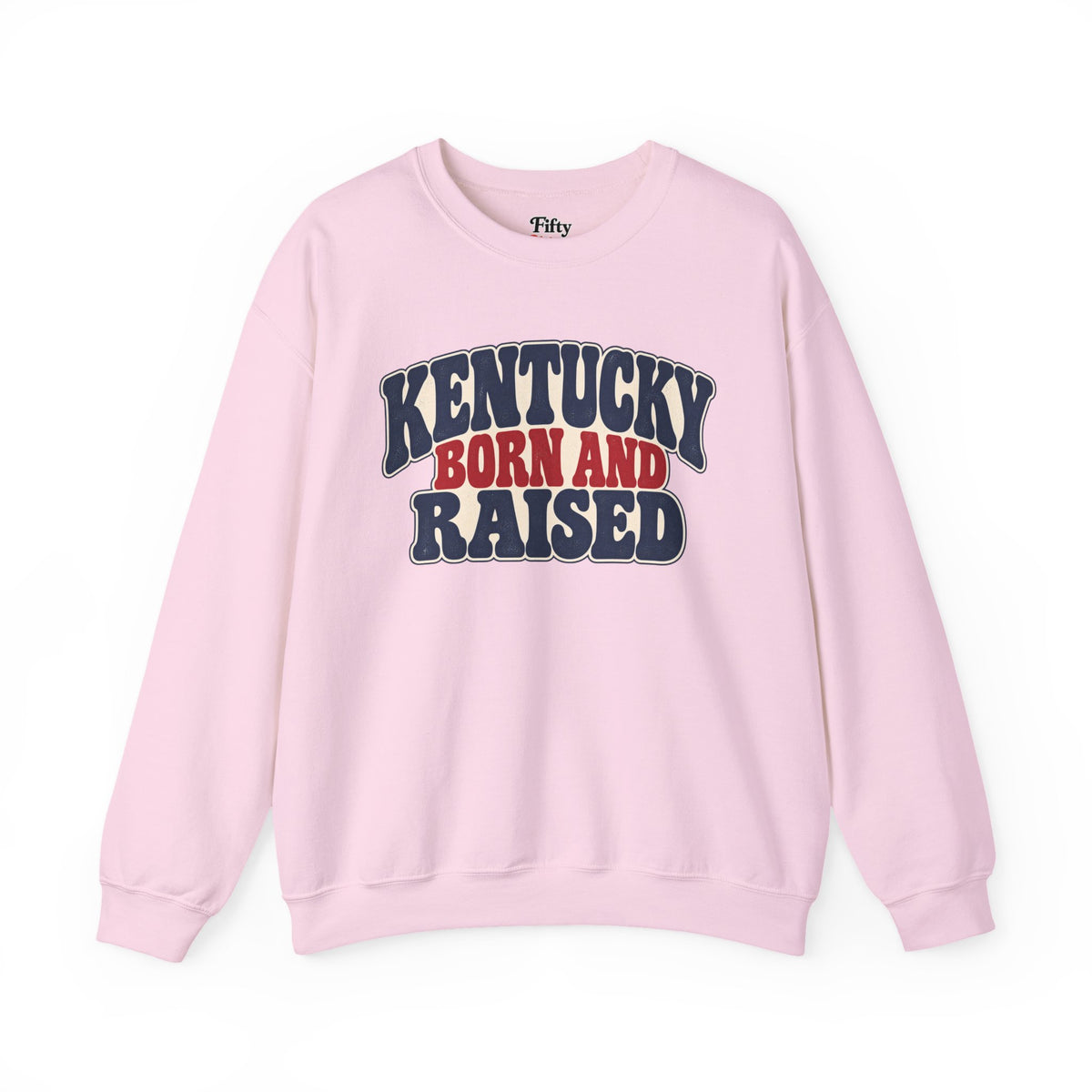 Kentucky Born and Raised Retro 1970s Unisex Sweatshirt Graphic