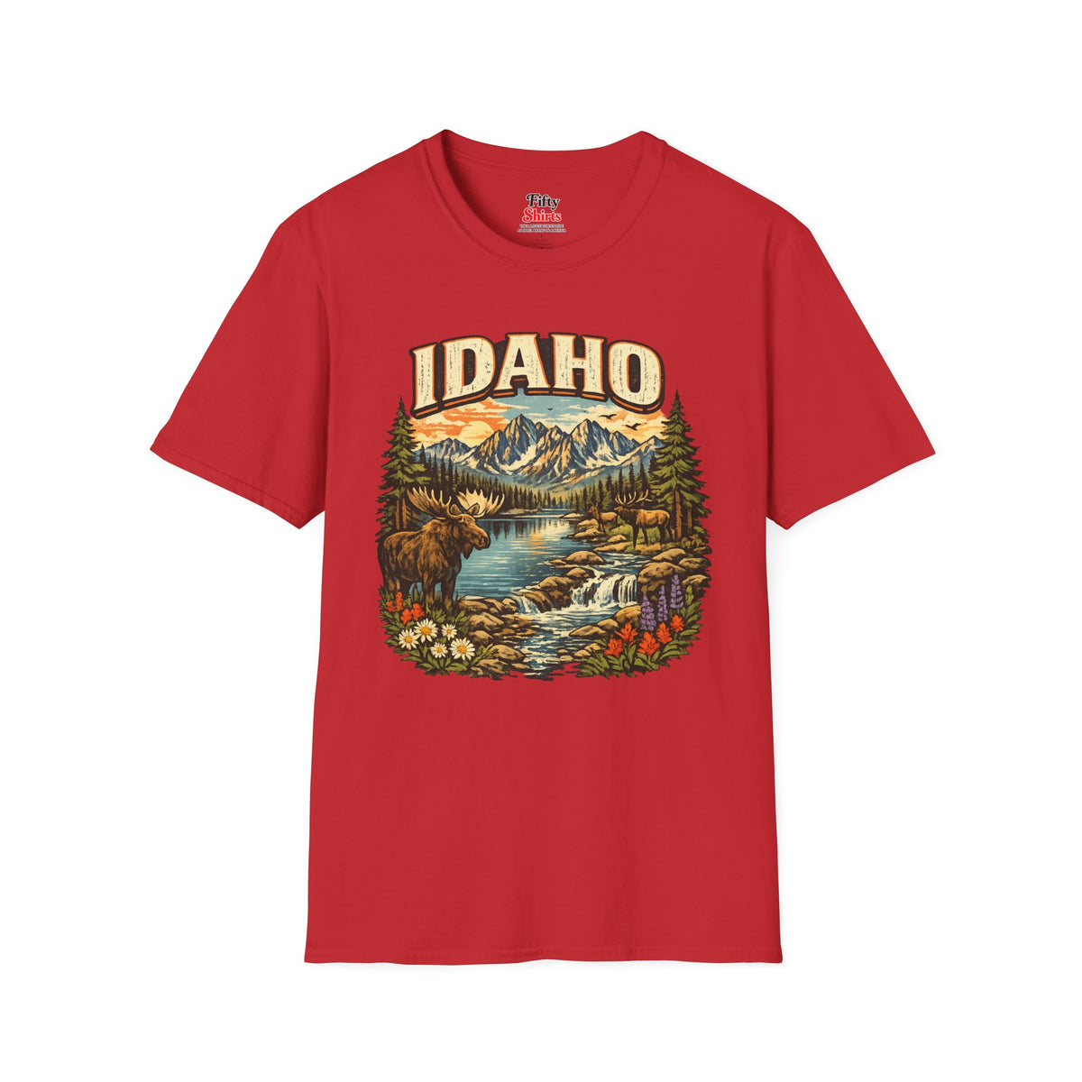 Idaho Wildlife Unisex Softstyle T Shirt State Pride Graphic Tee Collections FS03