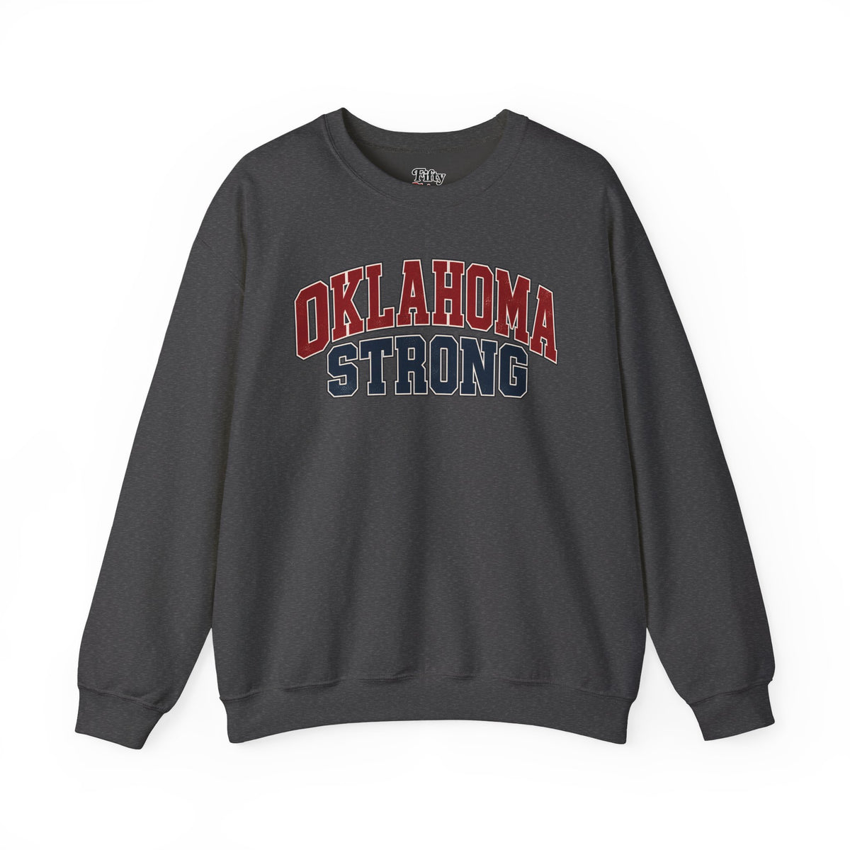 Oklahoma Strong Unisex Crewneck Sweatshirt State Name Graphic