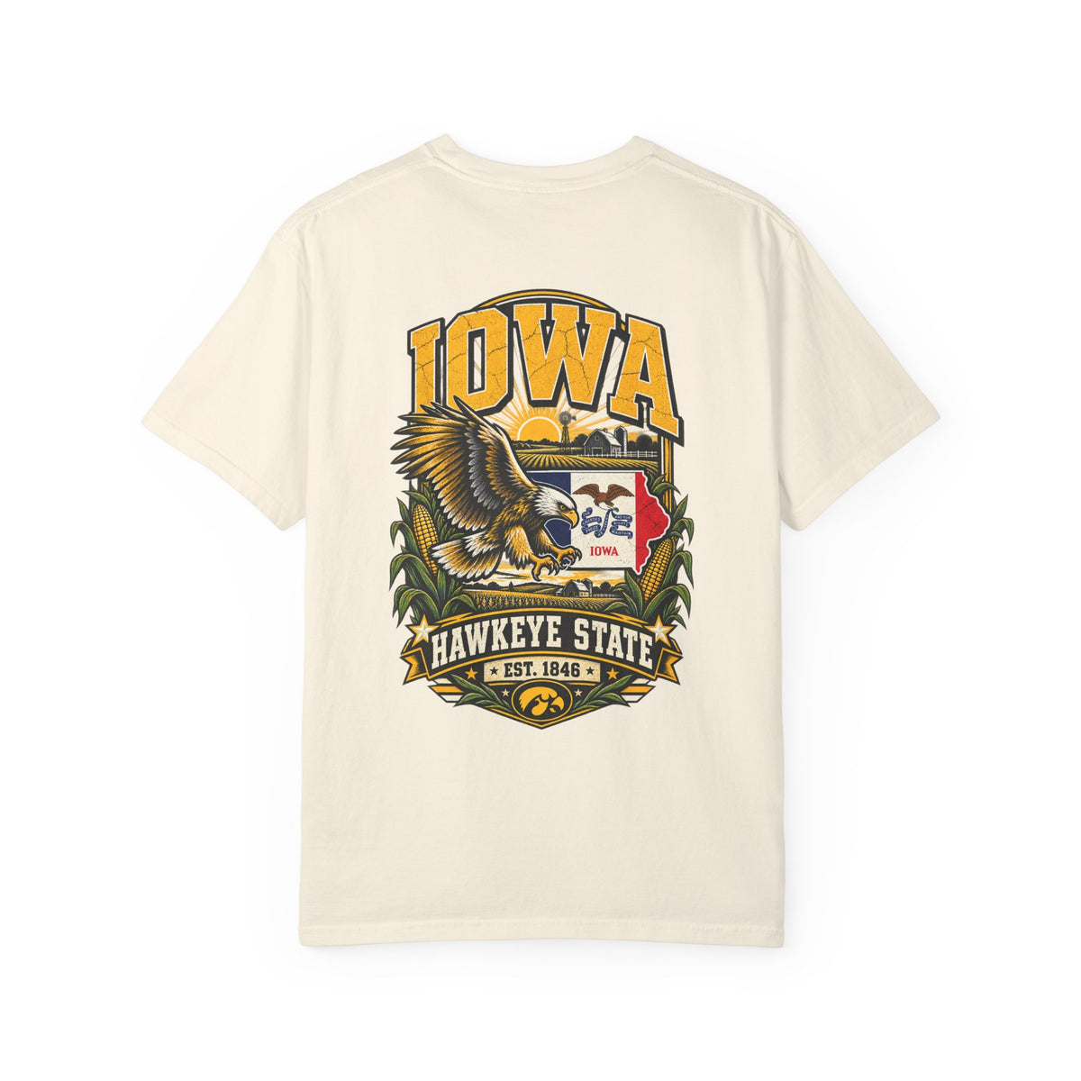 Iowa Hawkeye Legacy Unisex Comfort Color 1717 Streetwear Graphic Tee