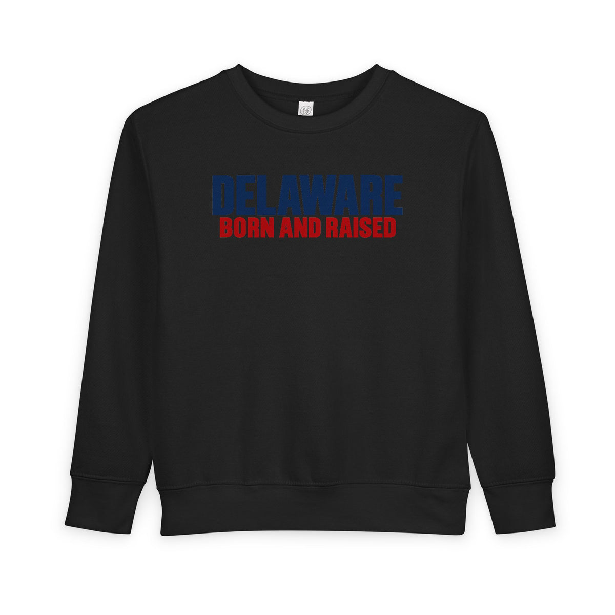 Delaware Born and Raised Minimal Modern Unisex Toddler Sweatshirt